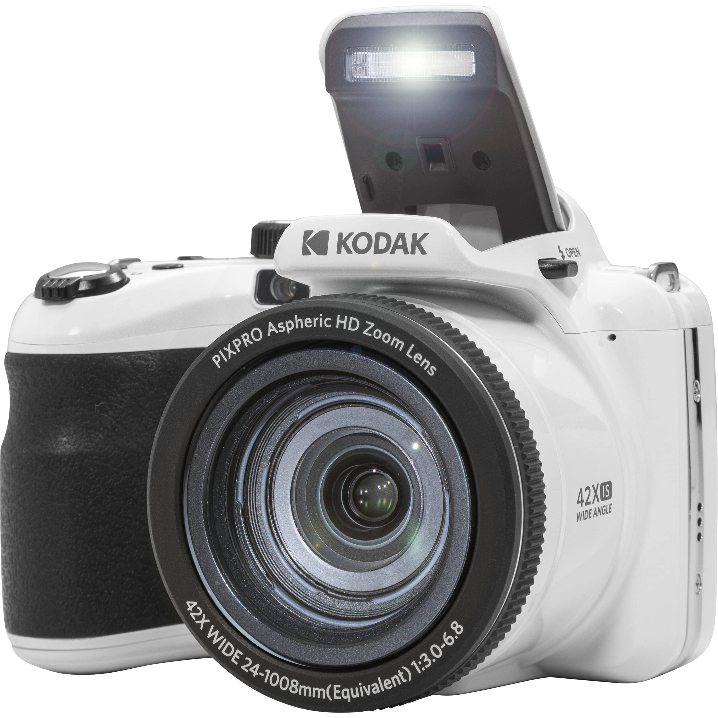Kodak Pixpro Az425 Digital Camera + 64Gb Memory Card + Camera Case (Black) + Usb Card Reader + Table Tripod + Accessories (White