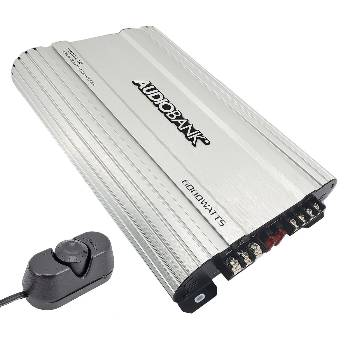Audiobank P6001 G2 Monoblock 6000 Watts Amp Class D 1 Ohm Car Audio Stereo Amplifier With Remote Turn On/Off Circuit/Heavy Duty 
