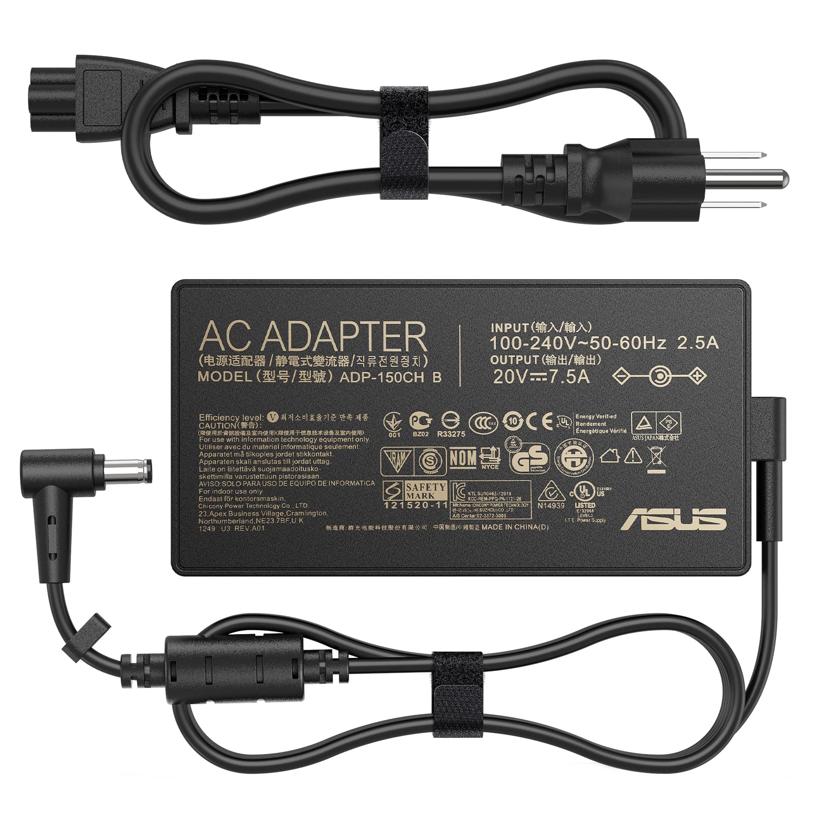 150W Charger Fit For Asus Tuf Gaming A15 Fa506Ih A17 Fa706Ih Fx505Gt Fx505Dt A18 150P1A Asus Rog G531Gt Al123T Xs53 G531Gd Zenbo