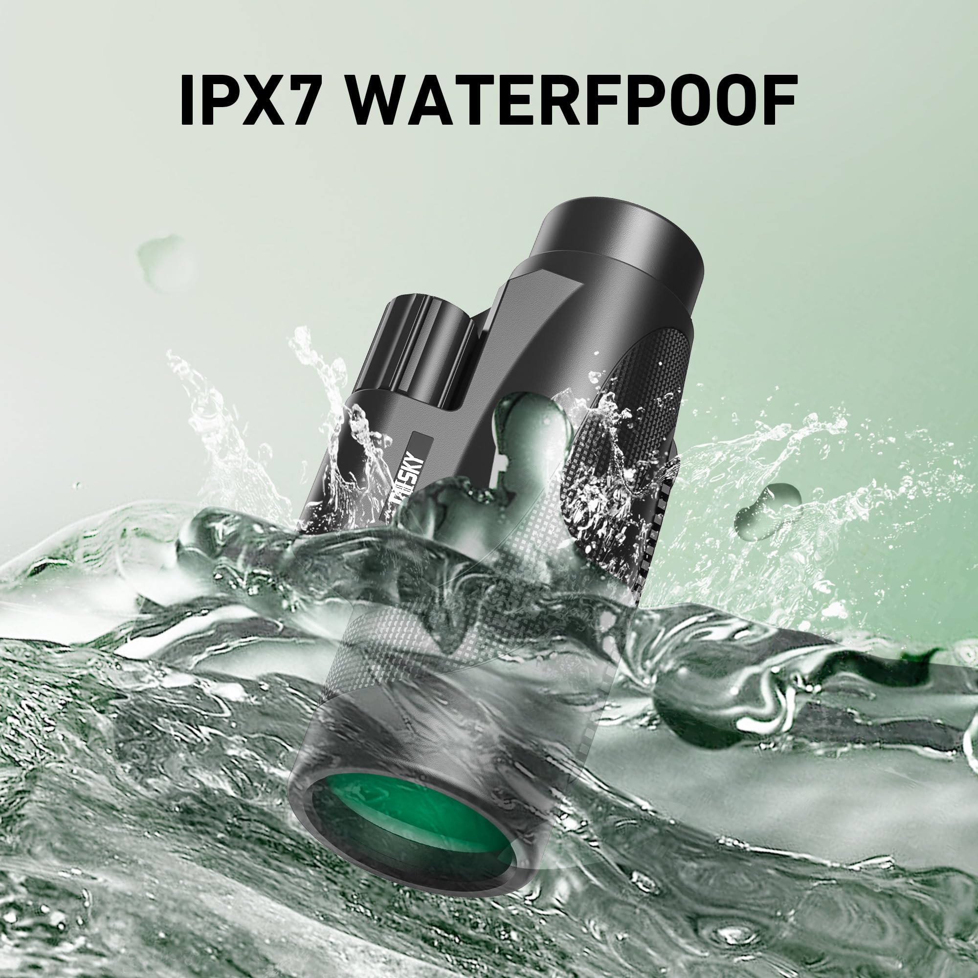 Goksy 15X52 Hd Monocular For Adults High Powered With Phone Adapter And Tripod, Monocular Compact With Bak4 Prism & Fmc Lens, Mo