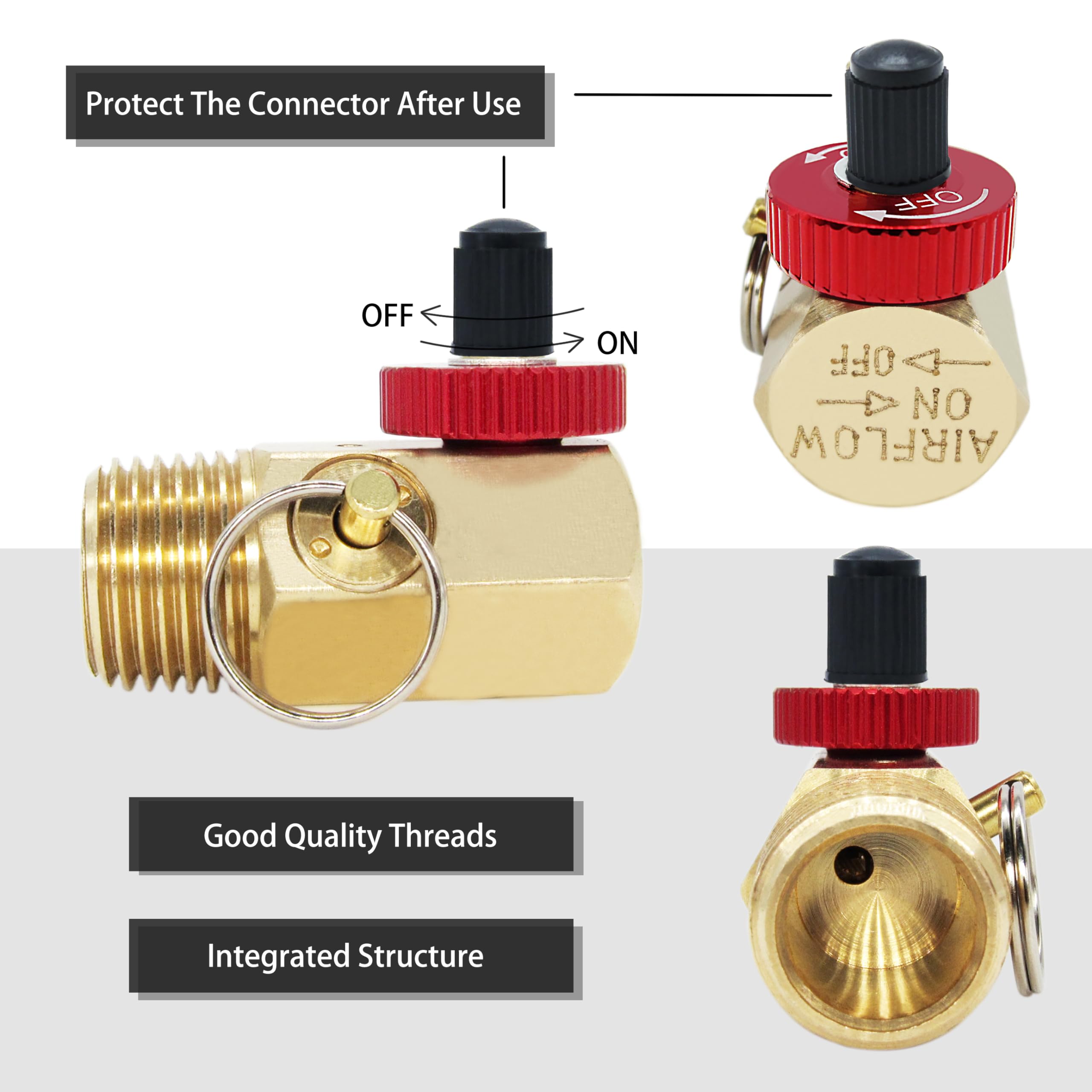 Jiaximan Air Tank Manifold With Fill Port, Aluminum Valve And Relief Bypass, 1/2'' Mnpt Air Tank Port X 1/4'' Fnpt Hose Port X 1