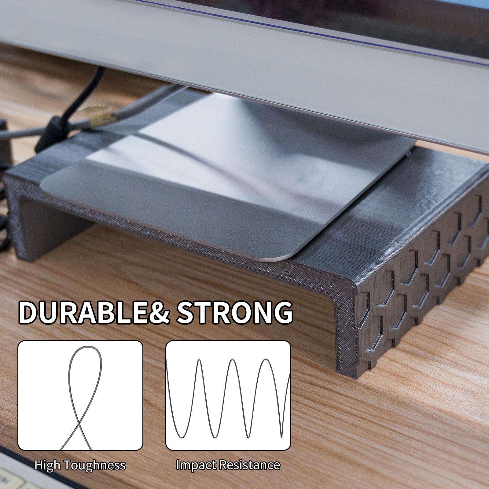 Tronxy Petg Filament 1.75Mm,Metal Light Grey 3D Printer Filament Accuracy +/- 0.05Mm, 1Kg Spool (2.2 Lbs) For 3D Printers