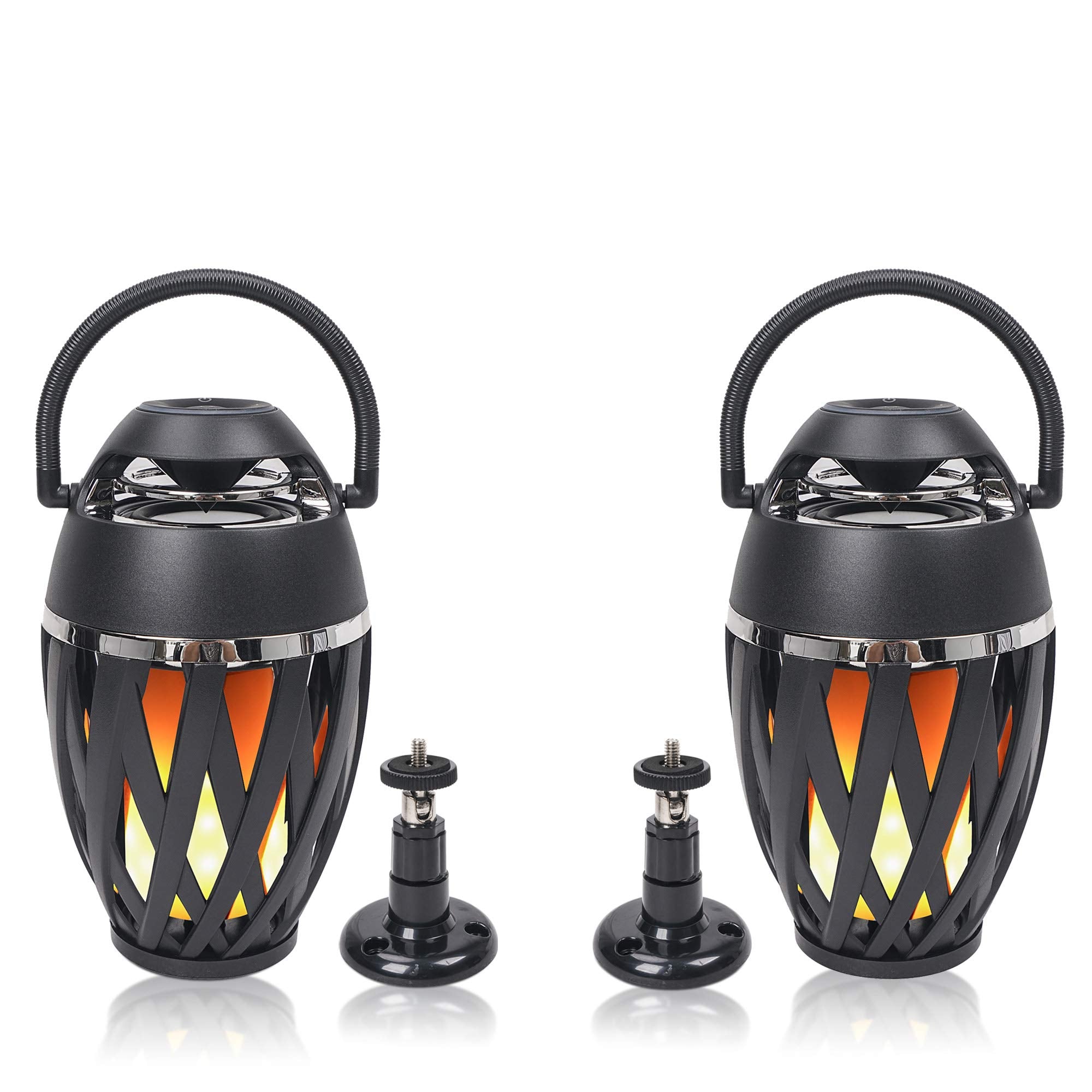 Sound Town 2 Pack Portable Bluetooth Speakers With Led Lights, True Wireless Stereo (Tws) Bluetooth, Wall Mount Brackets, And De