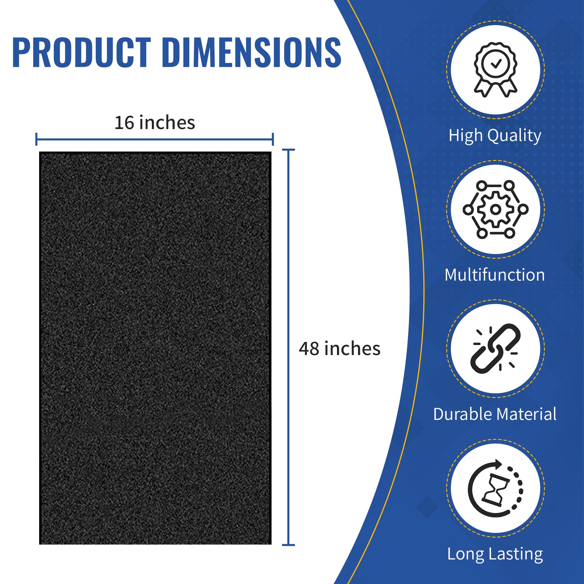 Cfs   Pack Of 1, Universal Cut To Fit Carbon Pre Filter Pad Roll For Air Purifiers, Furnace Filters, & Air Conditioner Filters