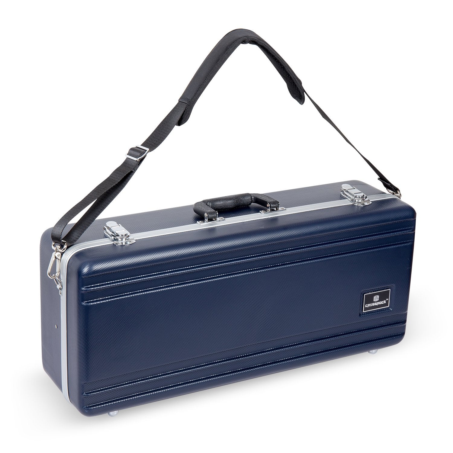 Crossrock Cra860Asbl-R Alto Saxophone Case-Rectangular Abs Molded With Single Shoulder Strap, Blue