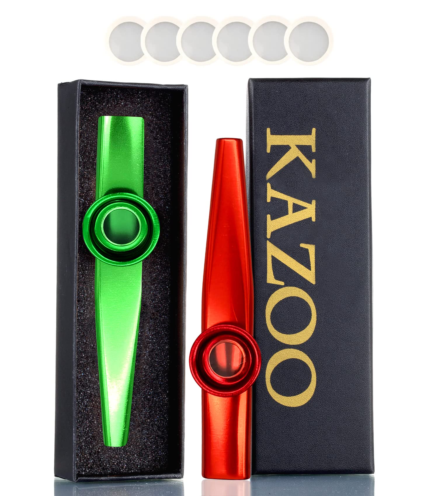 2 Packs Kazoos Set For Kids Adults With Six Membrane Flutes Diaphragm Mouth | Kazoos Musical Instruments | Good Gift For Kids, (