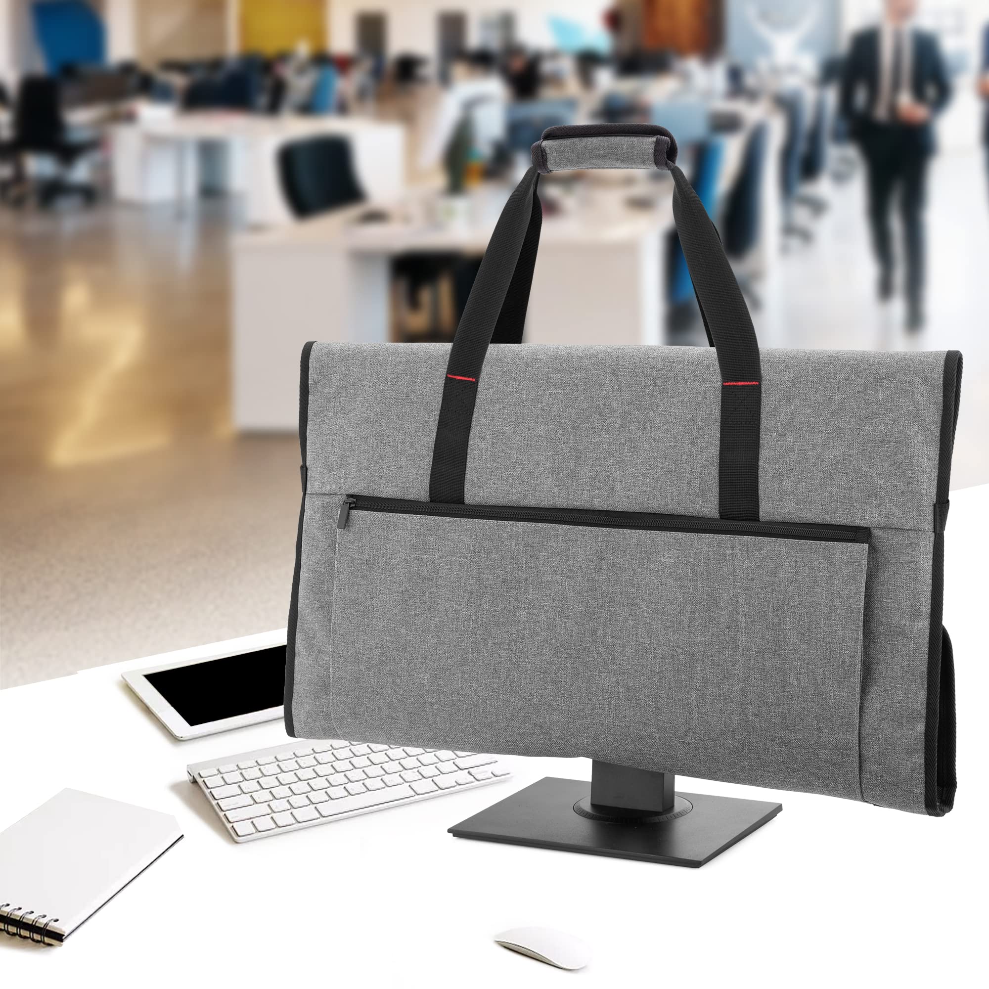 Trunab Travel Carrying Case For 27'' Lcd Screens And Monitors, With Padded Velvet Lining, Protective Monitor Bag Compatible With