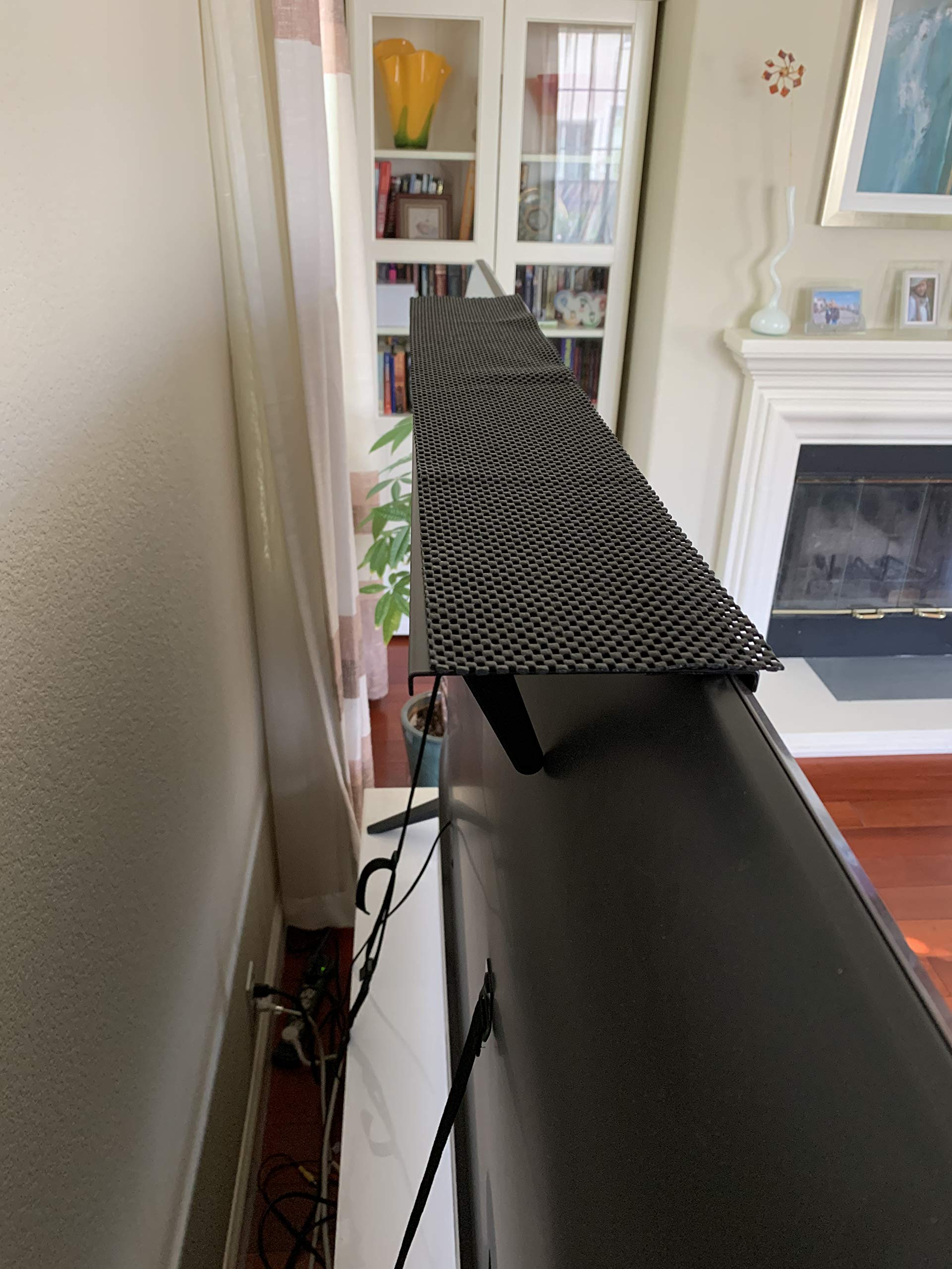 Mount Plus Mp Apm 05 02 Top Shelf Tv Mounting Bracket 24 Inch Wide Platform | Holds Speaker, Streaming Device, Game Console, And