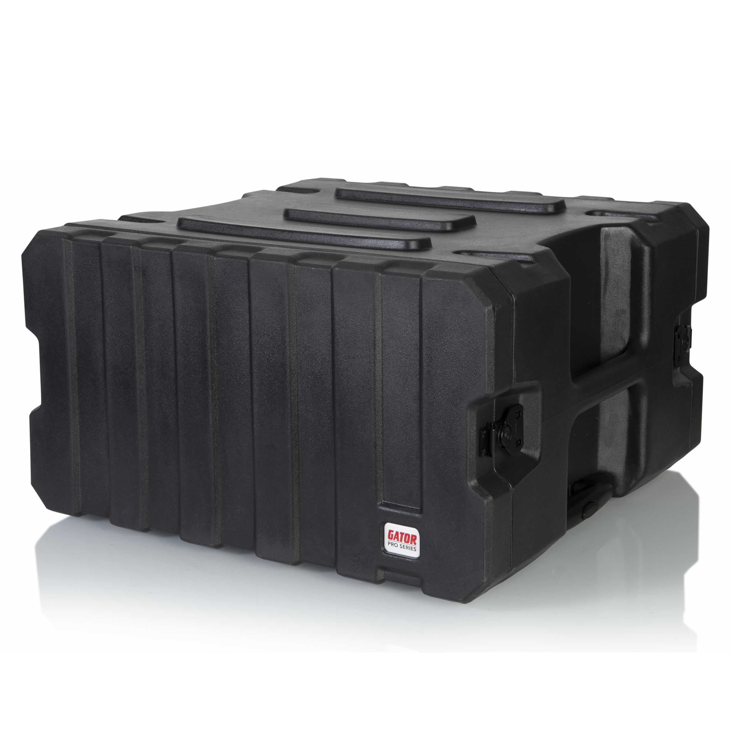 Gator Cases Pro Series 6U Rolling Rack Case with 19 Depth, Tow Handle & Recessed Wheels, Roto Molded Made in USA (G-PROR-6U-19)