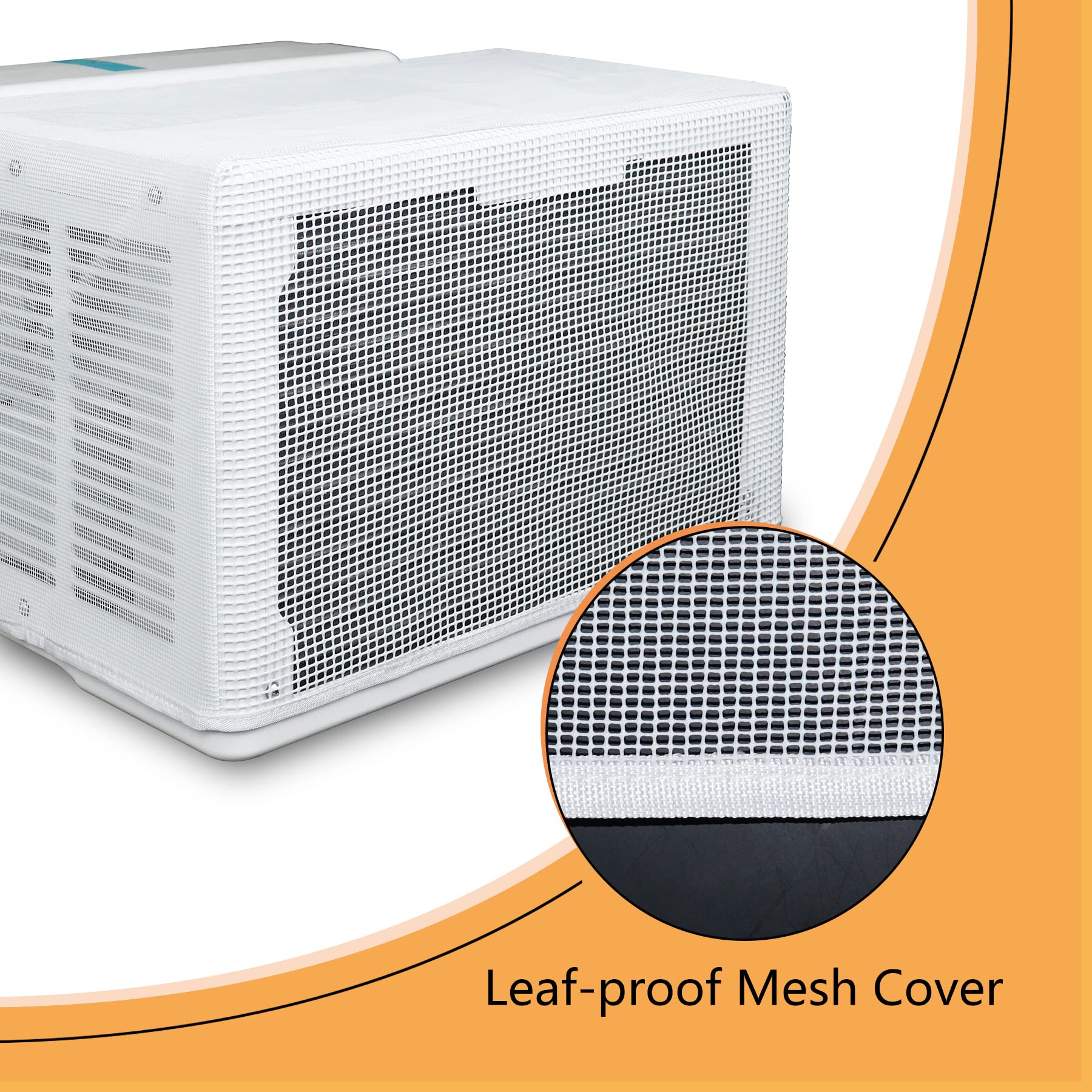 Lbg Products Window Ac Cover For U Shaped Window Air Conditioner Unit,Mesh Design Window Air Conditioner Cover For Outdoor,Anti