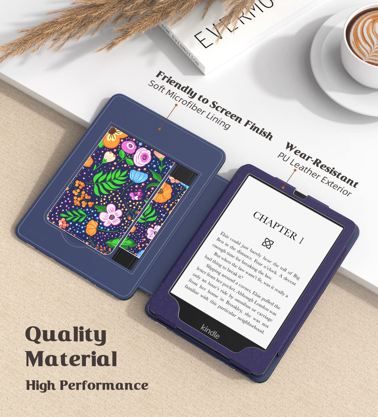 Moko Case For 6.8'' Kindle Paperwhite (11Th Generation 2021) And Kindle Paperwhite Signature Edition, Slim Pu Shell Cover Case W