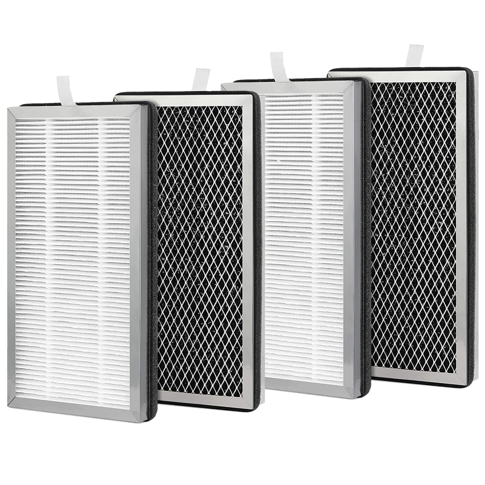 4 Pack 15 Replacement Filter, 3 In 1 Pre Fiter, True H13 Hepa Filter And Activated Carbon Filter Compatible With Air Purifier