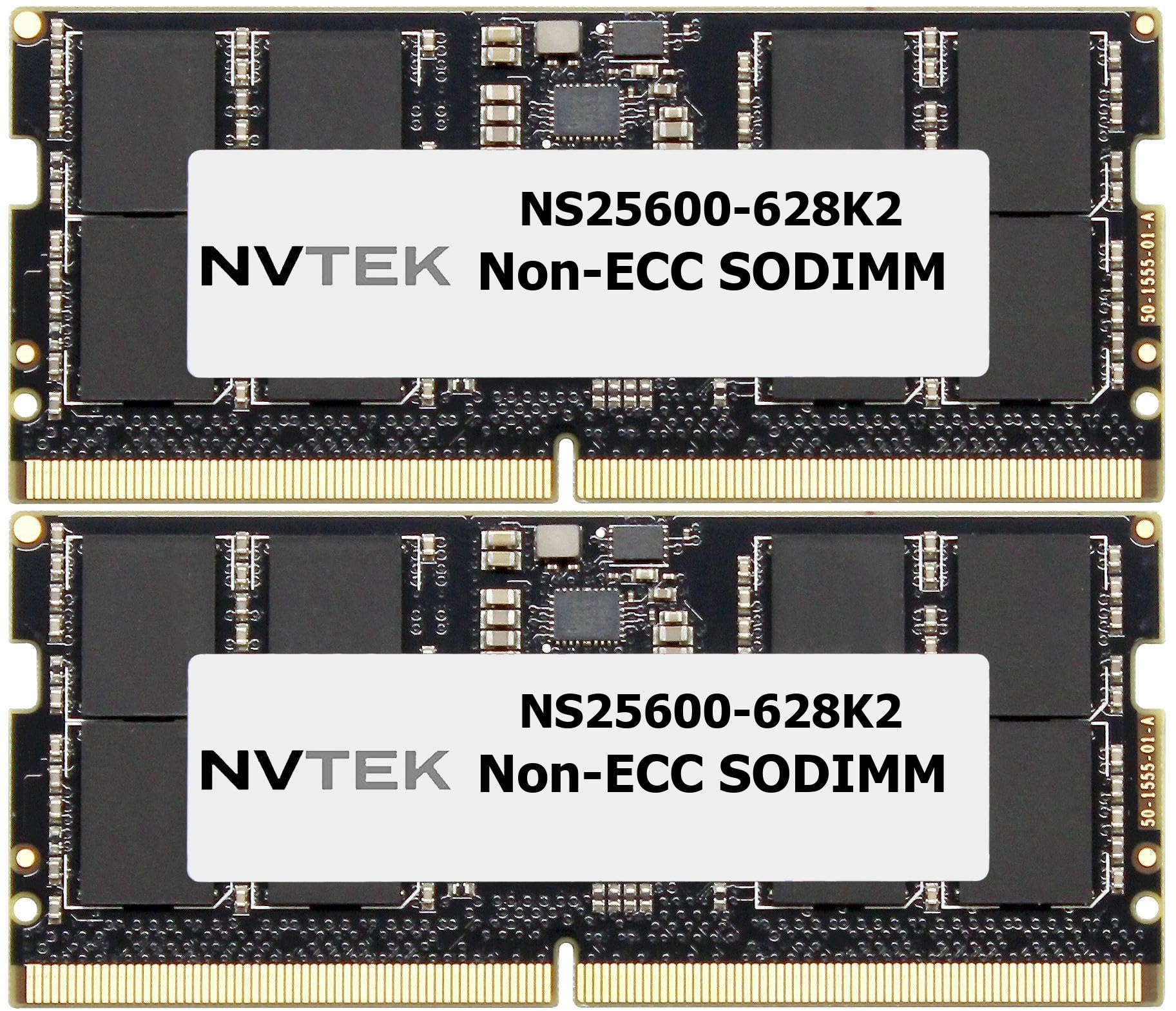 Nvtek 32Gb (2X16Gb) Ddr4 3200Mhz Pc4 25600 2Rx8 1.2V 260 Pin Non Ecc Sodimm Laptop Pc Computer Memory