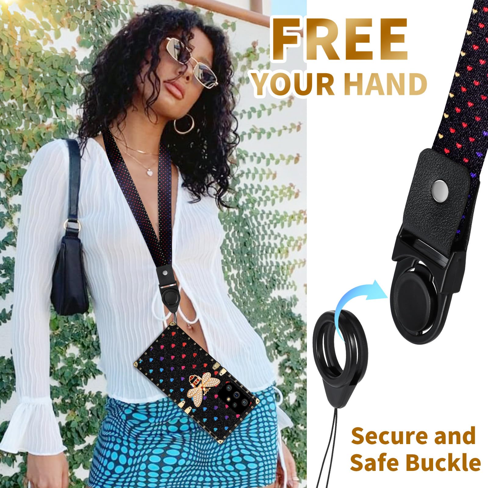 Loheckle For Samsung Galaxy A53 5G Case For Women, Designer Cases For Galaxy A53 5G Case With Ring Stand Holder And Lanyard, Sty