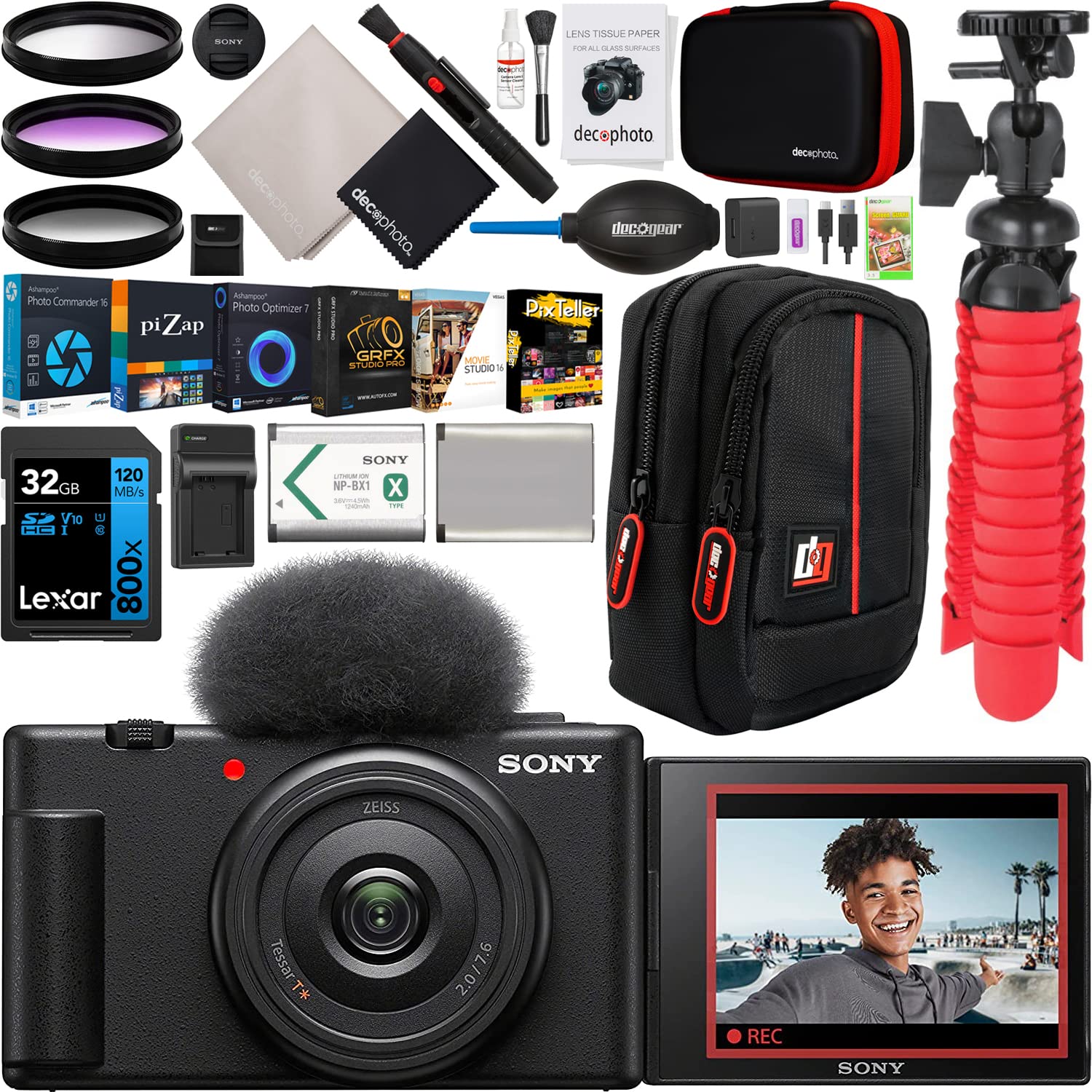Sony ZV-1F Vlog Camera with 4K Video & 20.1MP for Content Creators and Vloggers Black ZV-1F/B | Official Sony USA Partner Model 