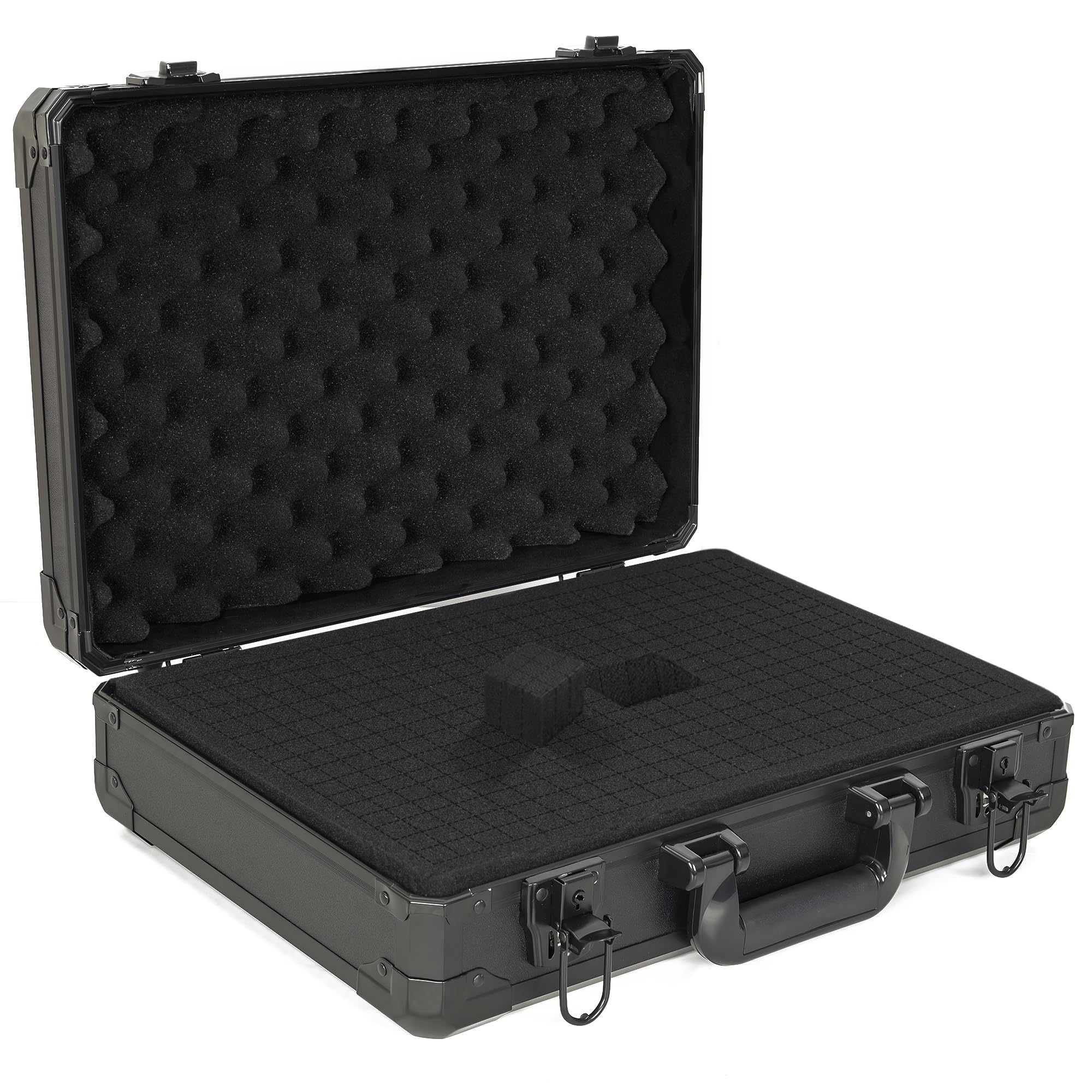 Ithwiu 17 Inch Aluminum Carrying Case 17 X 12 X 6 Inch Ideal For Microphone & Camera Gear Transportation, Dj Mixer Case With Cus