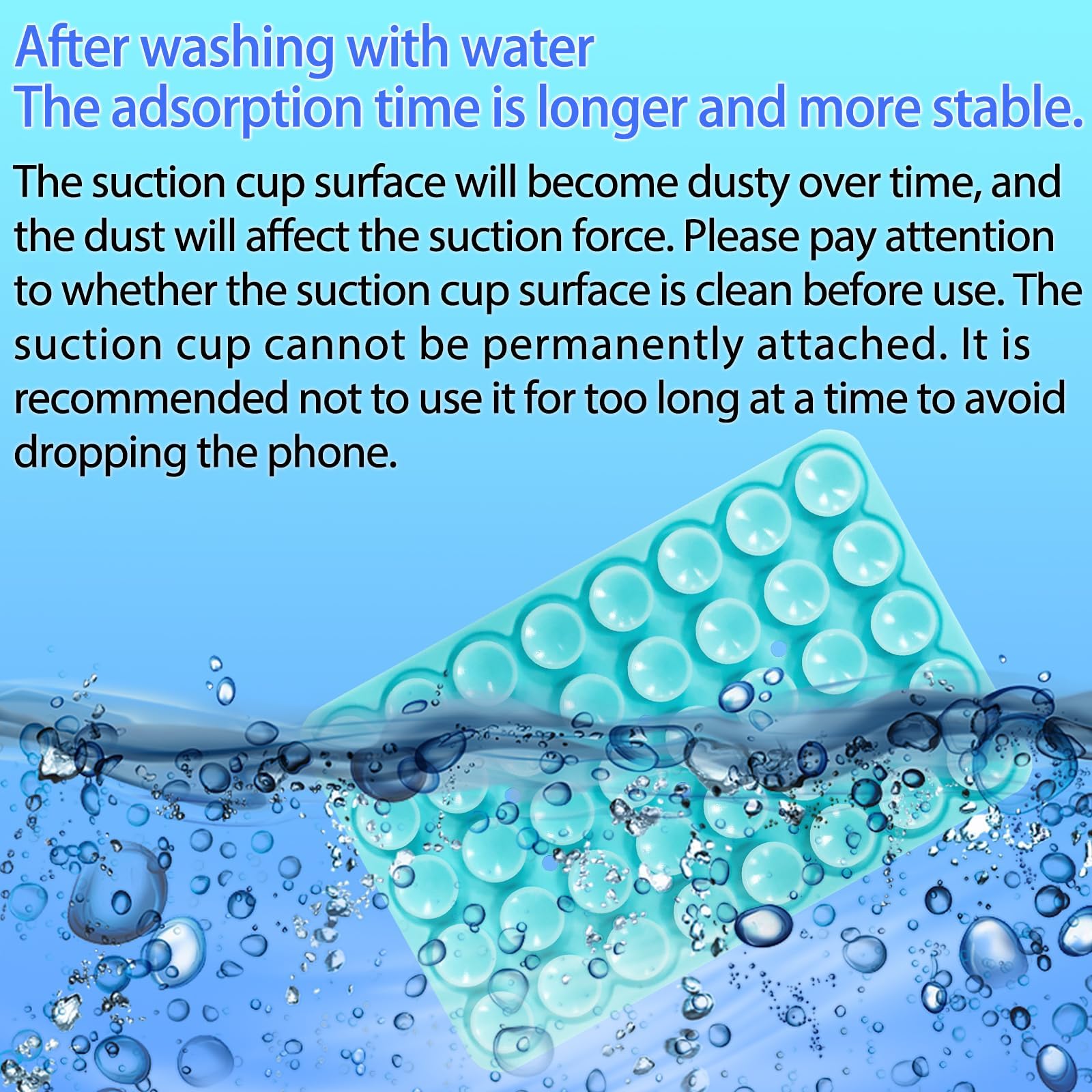 Giumel 1 Pack Silicone Suction Cup Phone Case Mount Double Sided, Phone Accessories Hands Free Strong Grip Holder For Selfies An