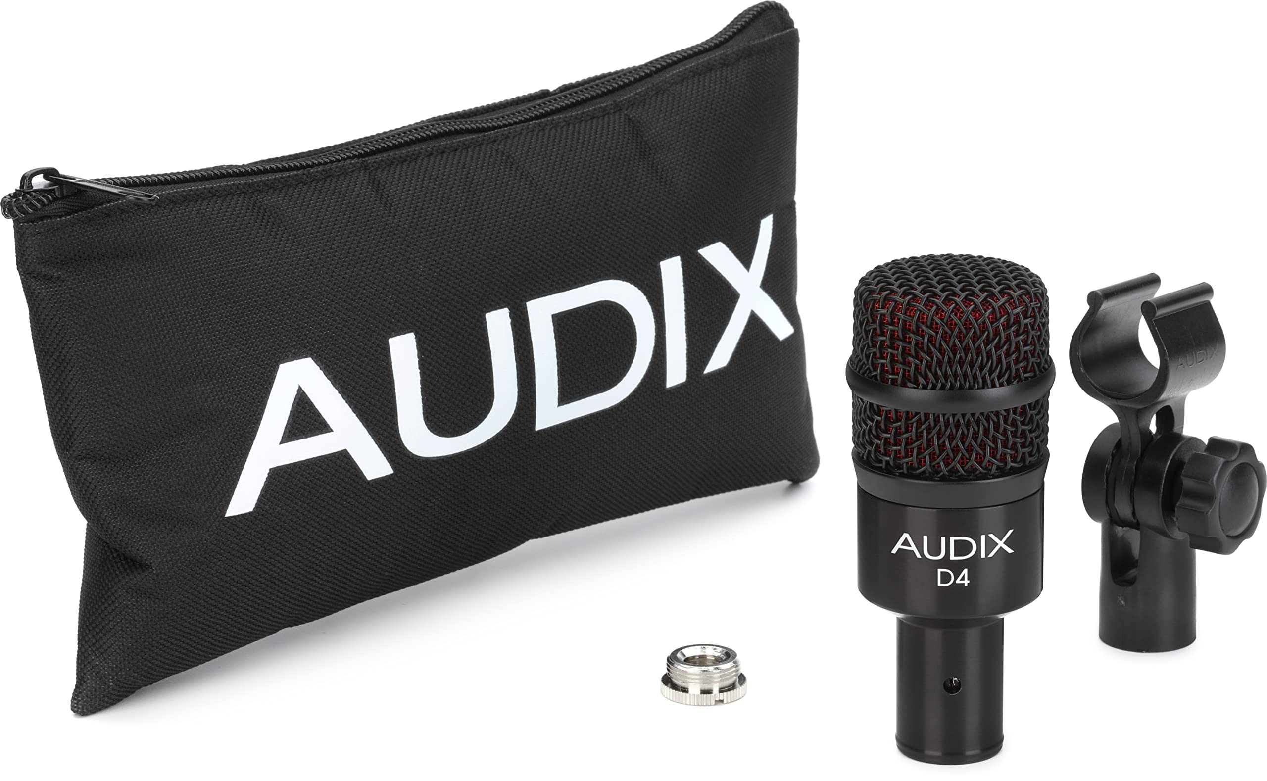 Audix D4 Hypercardioid Dynamic Instrument Microphone For Kick Drums, Toms, And Bass Instruments