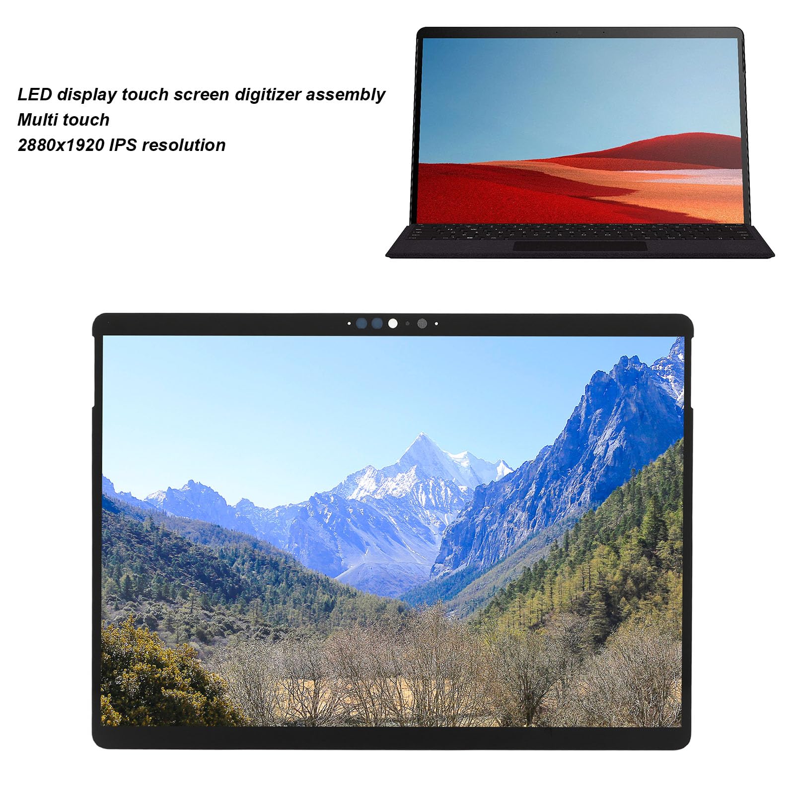 13 Screen Replacement For Surface Pro X 1876 M1042400, 13 Inch Lcd Led Display Digitizer Assembly, Professional, 2880X1920 3D Sensitive Touch