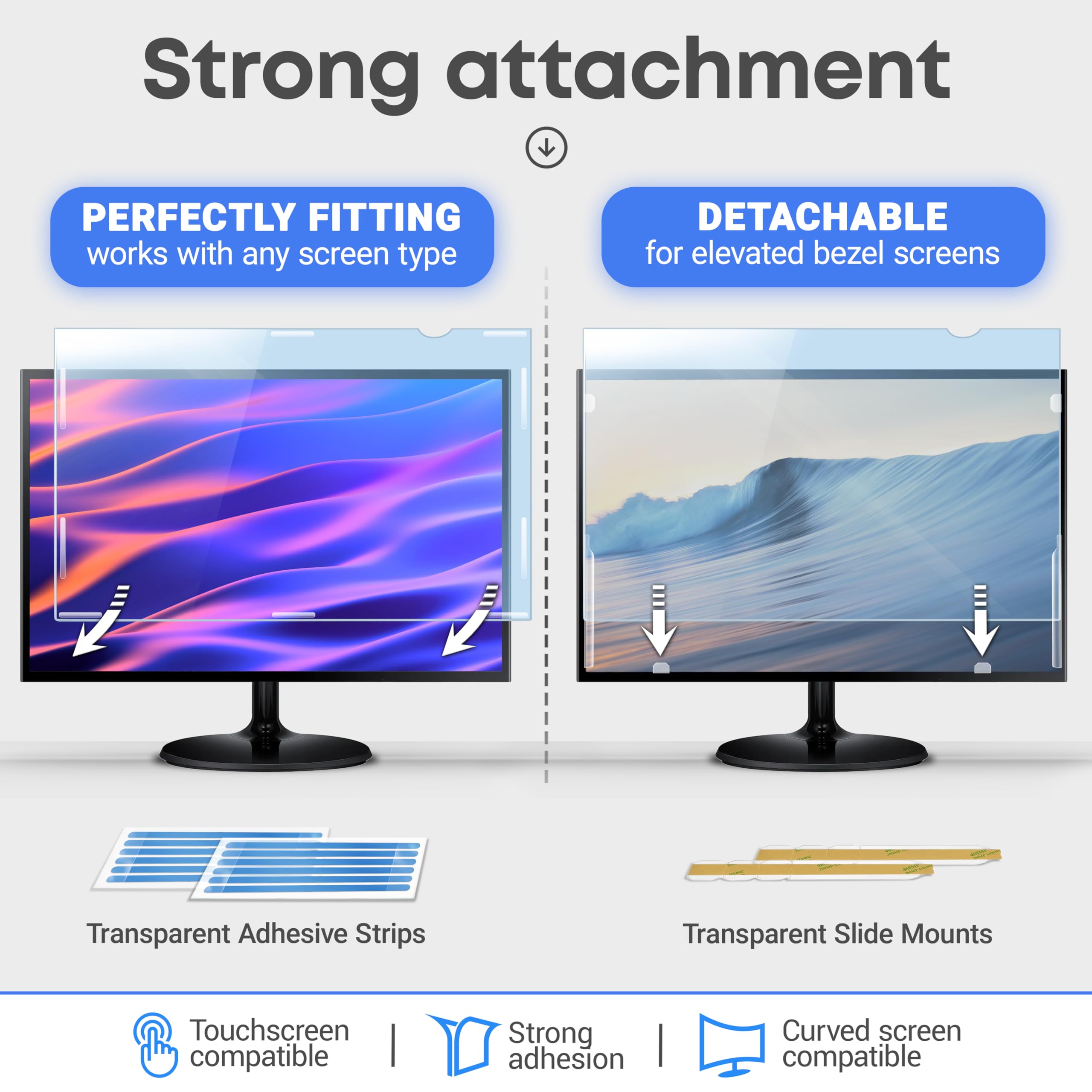 23 Inch Anti Glare Blue Light Blocking Screen Protector Panel For 16:9 Widescreen Computer Monitor And Laptop   Pc Anti Uv Eye P