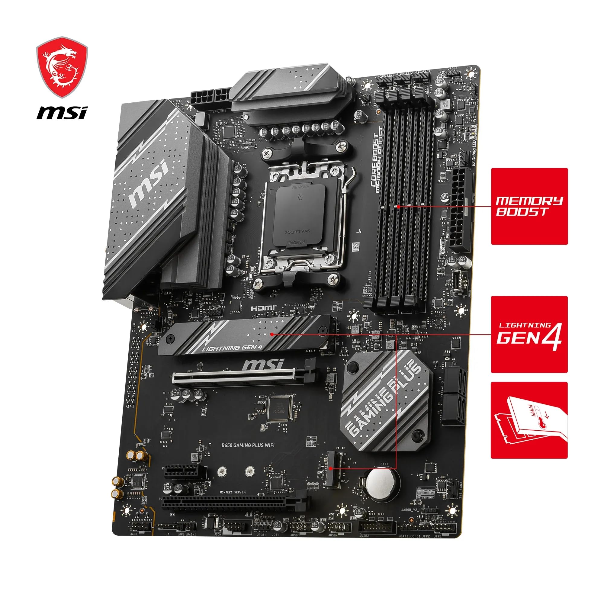 Msi B650 Gaming Plus Wifi Motherboard Amd B650 Socket Am5 Atx