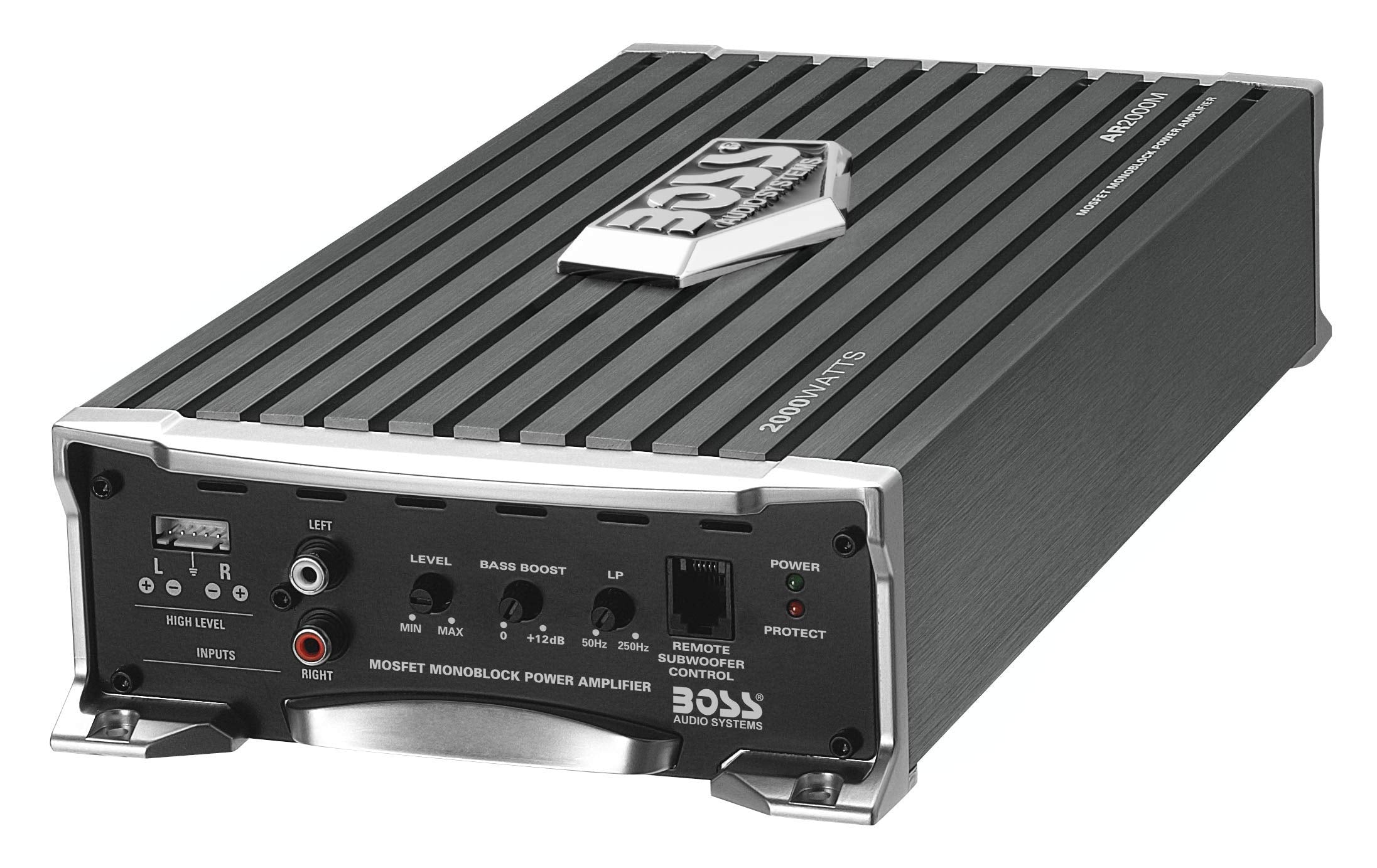 Boss Audio Systems Ar2000M Monoblock Car Amplifier - 2000 High Output, High/Low Level Inputs, Low-Pass Crossover, Hook Up To Sub