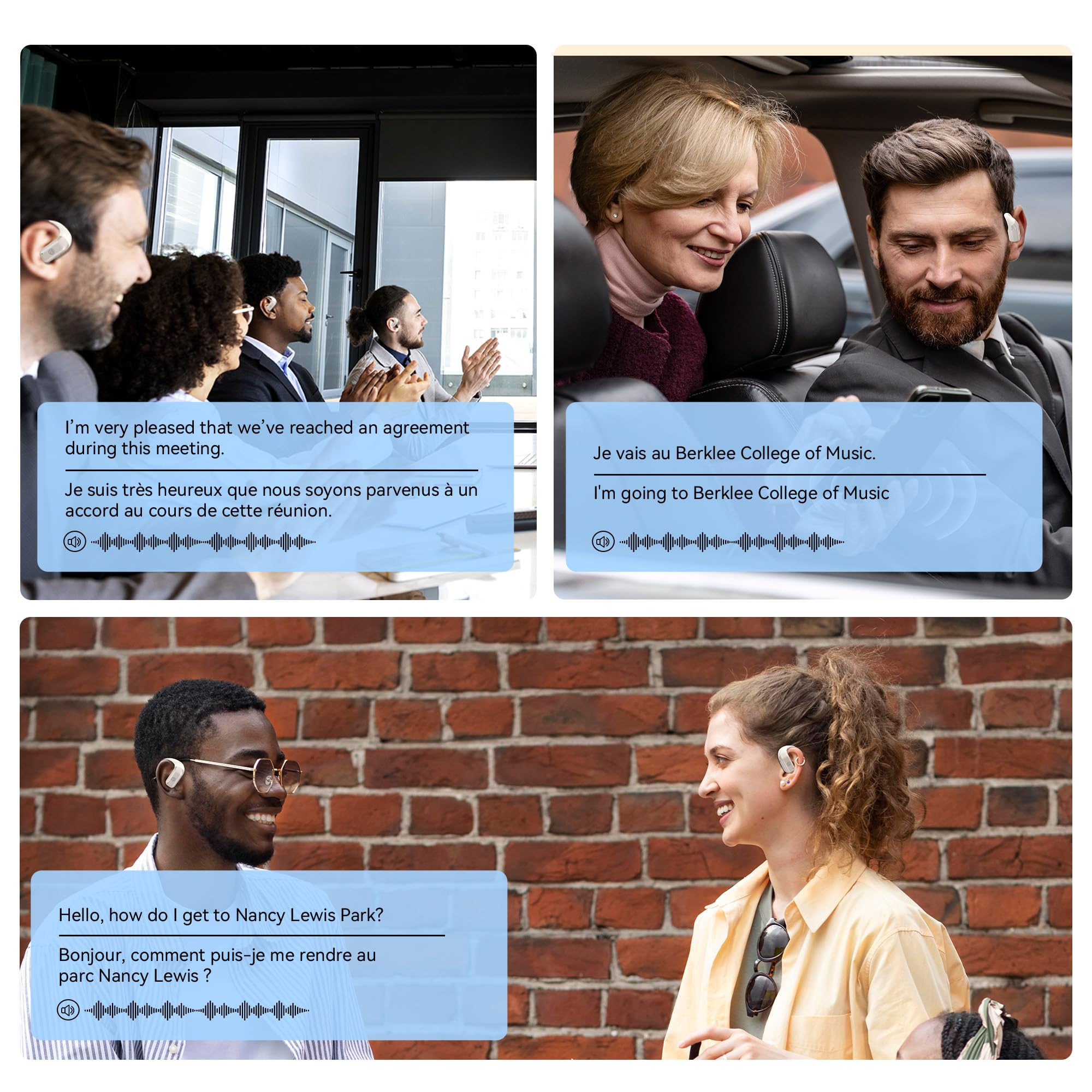 Ai Language Translation Earbuds Real Time, 3-In-1 Ai Translator Earbuds,5.4 Bluetooth Headphones,40 Languages Translation With A