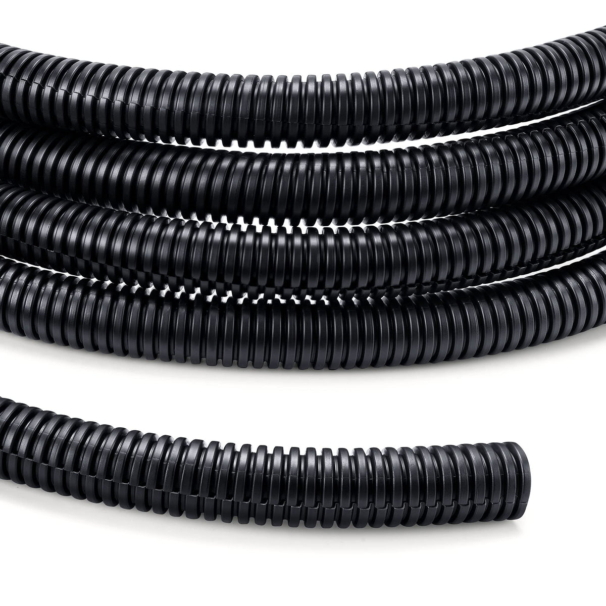 Wire Loom Tubing 1/4'' 6.6Ft 3/8    6.6Ft 1/2    6.6Ft, Yclyc Split Loom Cord Protectors, Flexible Wire Conduit Automotive, Blac