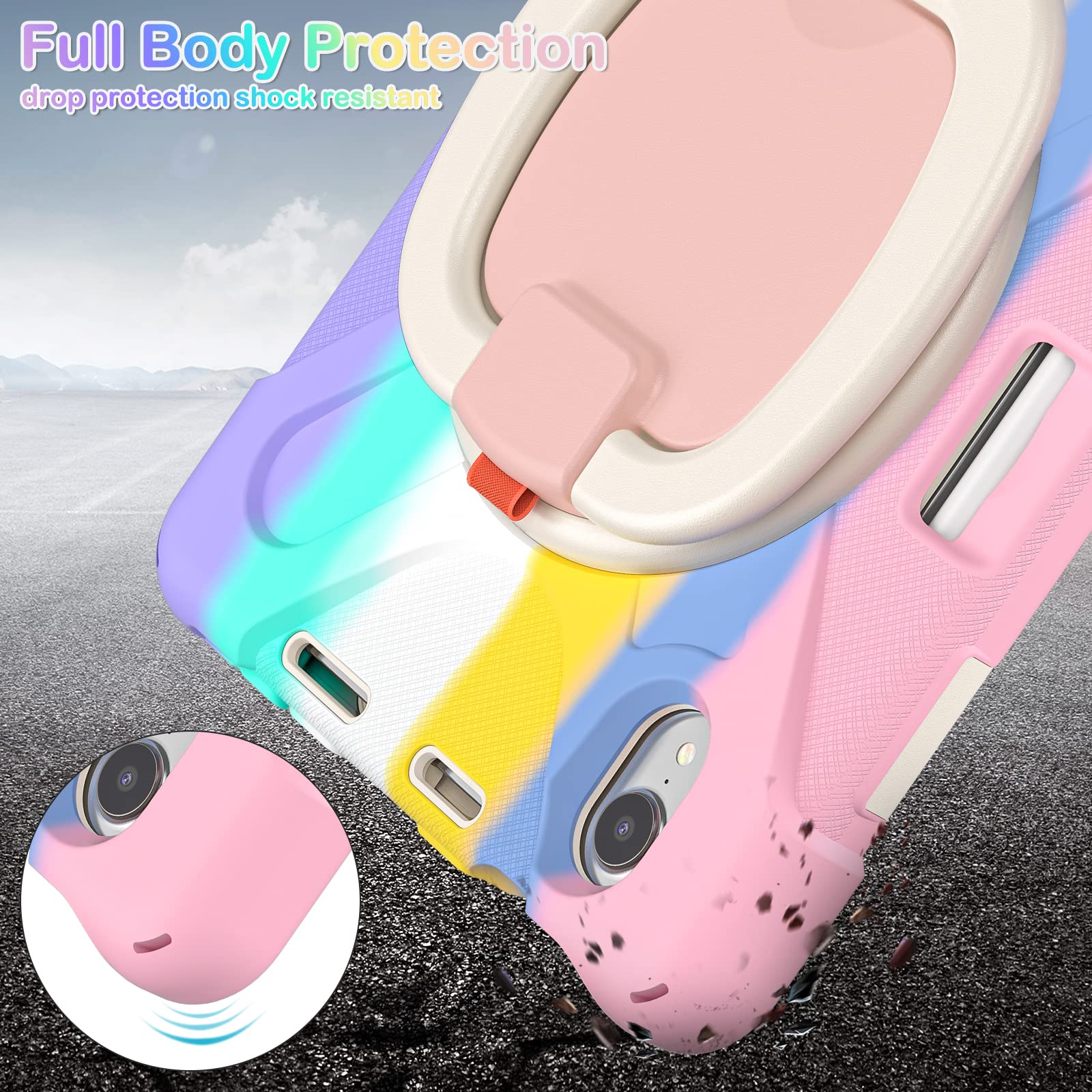 Braecnstock Kids Case For Apple Ipad Mini 7Th/6Th Generation 2024/2021 8.3 Inch Shockproof Protective Ipad Mini 7/6 Case With Sc