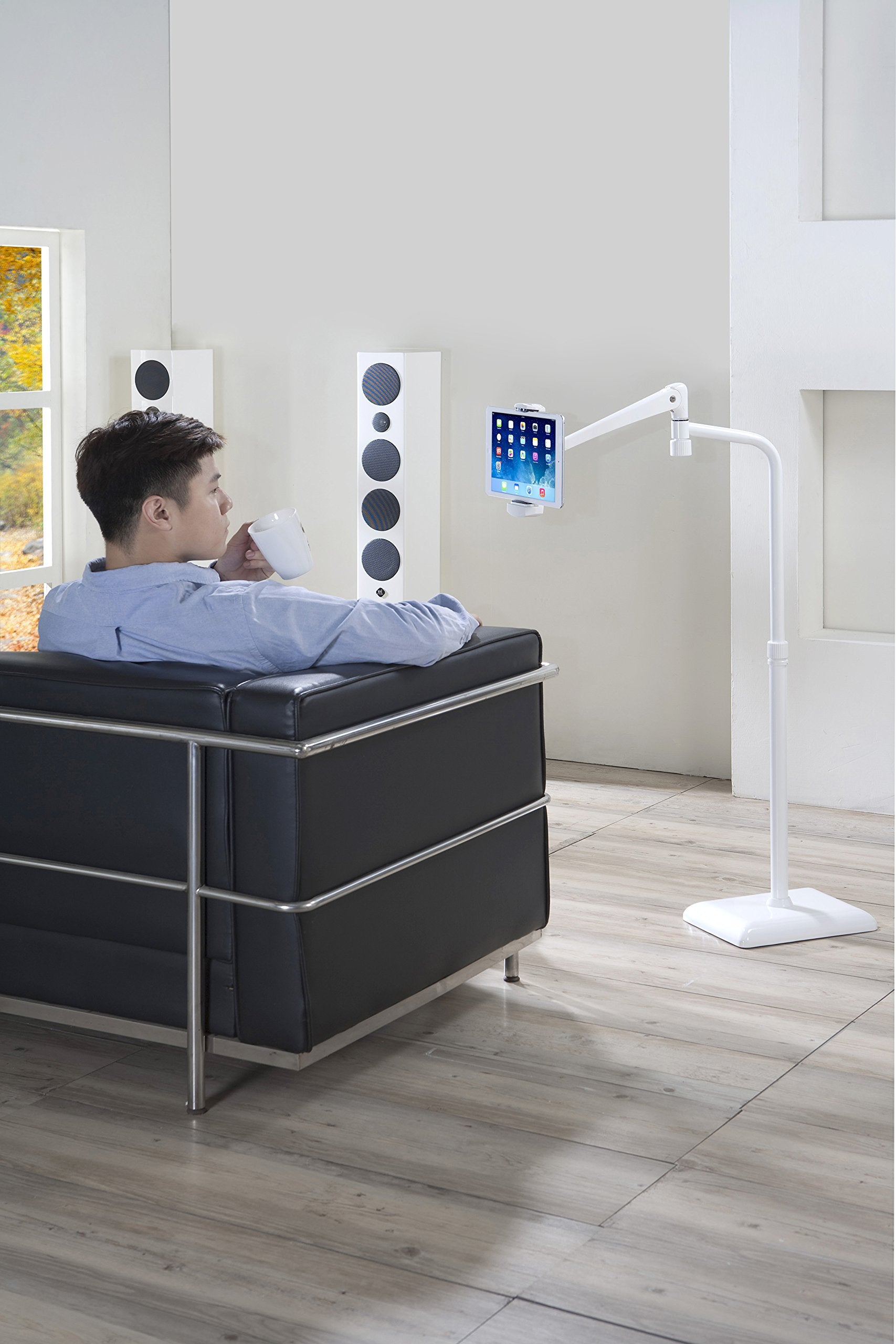 Id  E Height & Angle Adjustable, 360 Degree Rotating Floor Stand For Tablet Including Ipad Pro/Mini/Air, Surface Pro, Samsung Ga