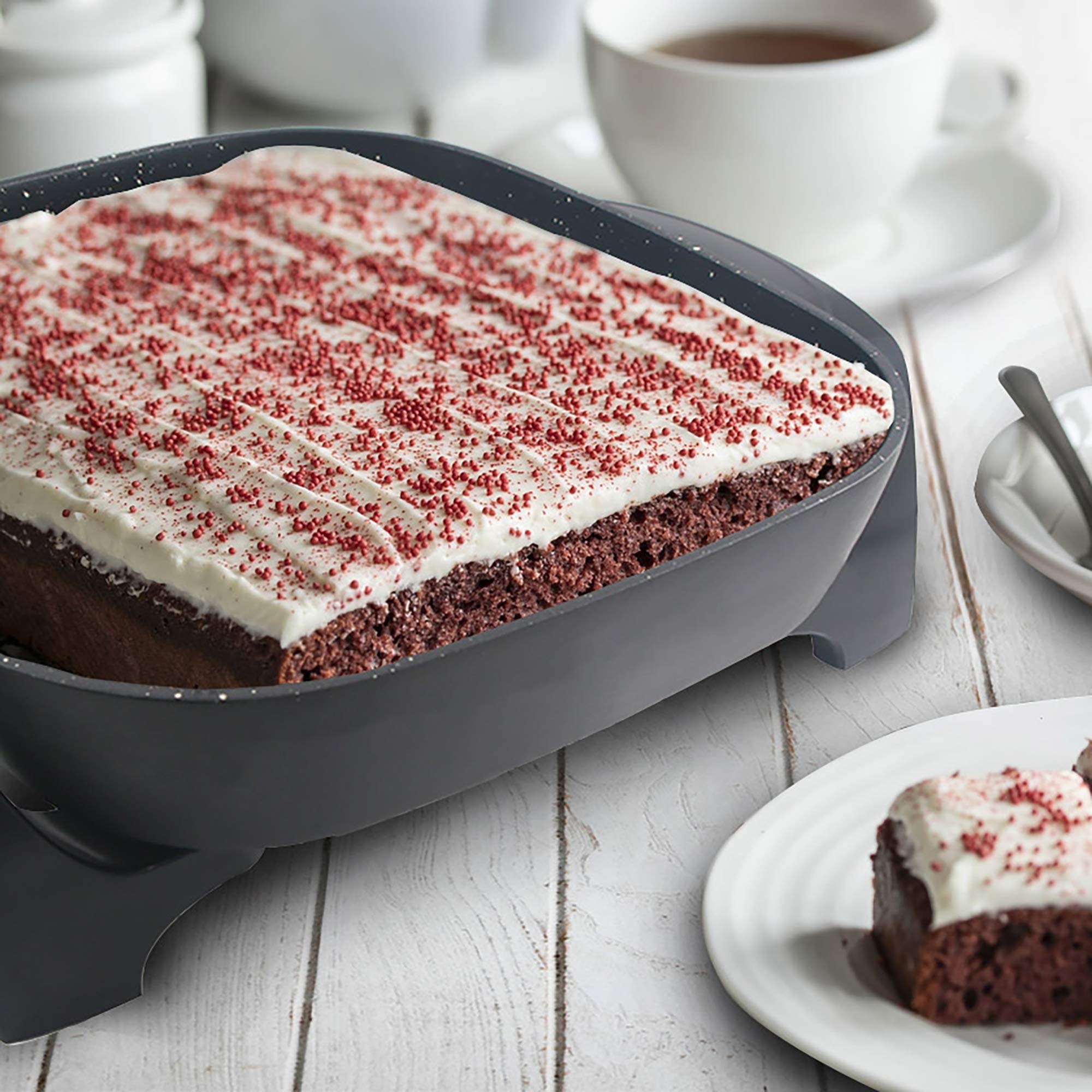 Elite Gourmet Eg6201 Extra Deep 12''X12''X3.2'' (7.5Qt.) Scratch Resistant Dishwasher Safe, Non Stick Electric Skillet With Glas