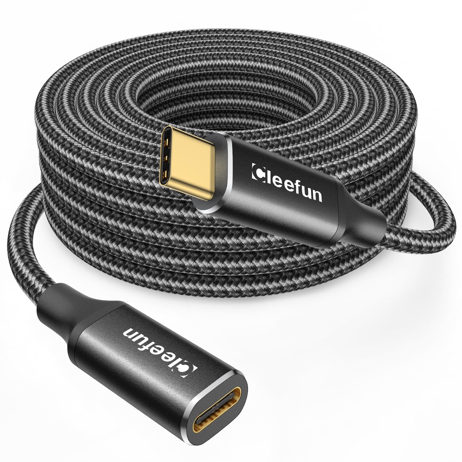 Cleefun Usb C Extension Cable 10Ft, Usb C 3.2 Male To Usb C Female Extension Cable, 5Gbps Data & 4K Video Sync Transfer Usb C Extender Cable 100W Fast Charging For Usbc Hub, Laptop, Tablet, Phone