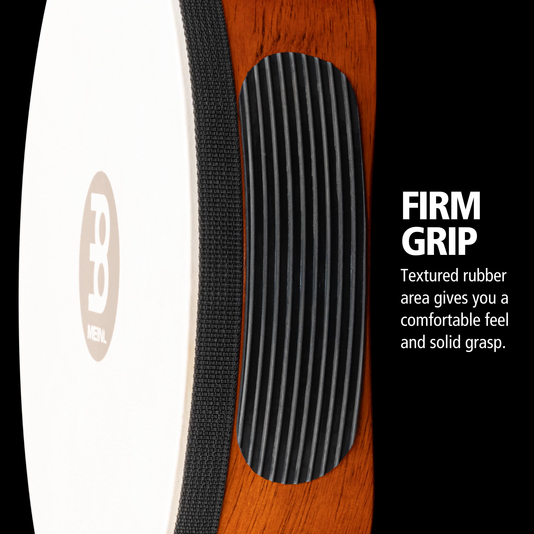 Meinl Percussion Tah2Ab Traditional 10 Inch Wood Tambourine With Goat Skin Head And Steel Jingles, 2 Row