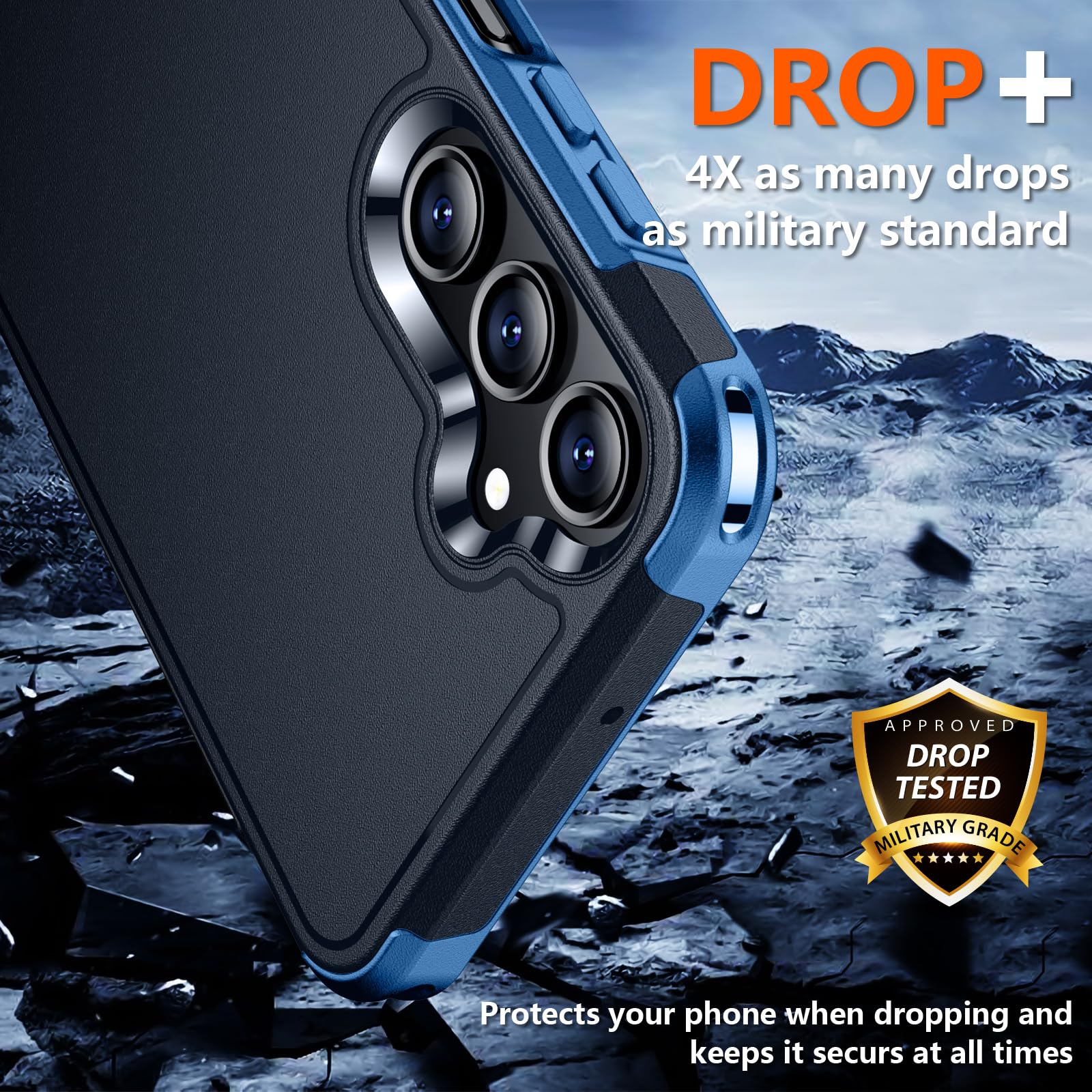 Spidercase For Samsung Galaxy A16 5G Case,[12 Ft Military Grade Drop Protection] 2 Pack[Tempered Glass Screen Protector + Camera