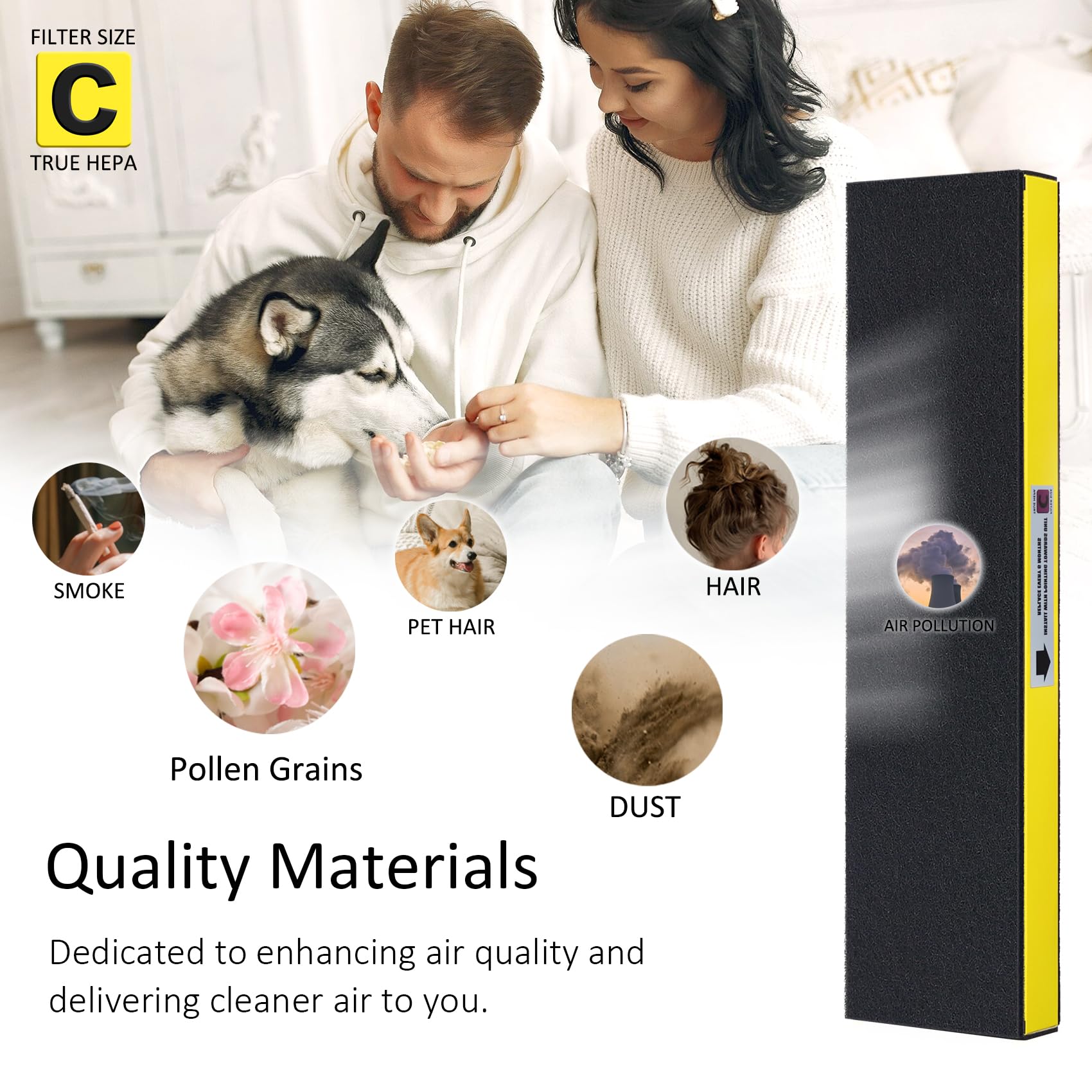 2 Pack Flt5000 Filter C For Guardian Air Purifier, Filter Replacement Compatible With Ac5000, Ac5000E, Ac5250Pt, Ac5350B, Ac5350