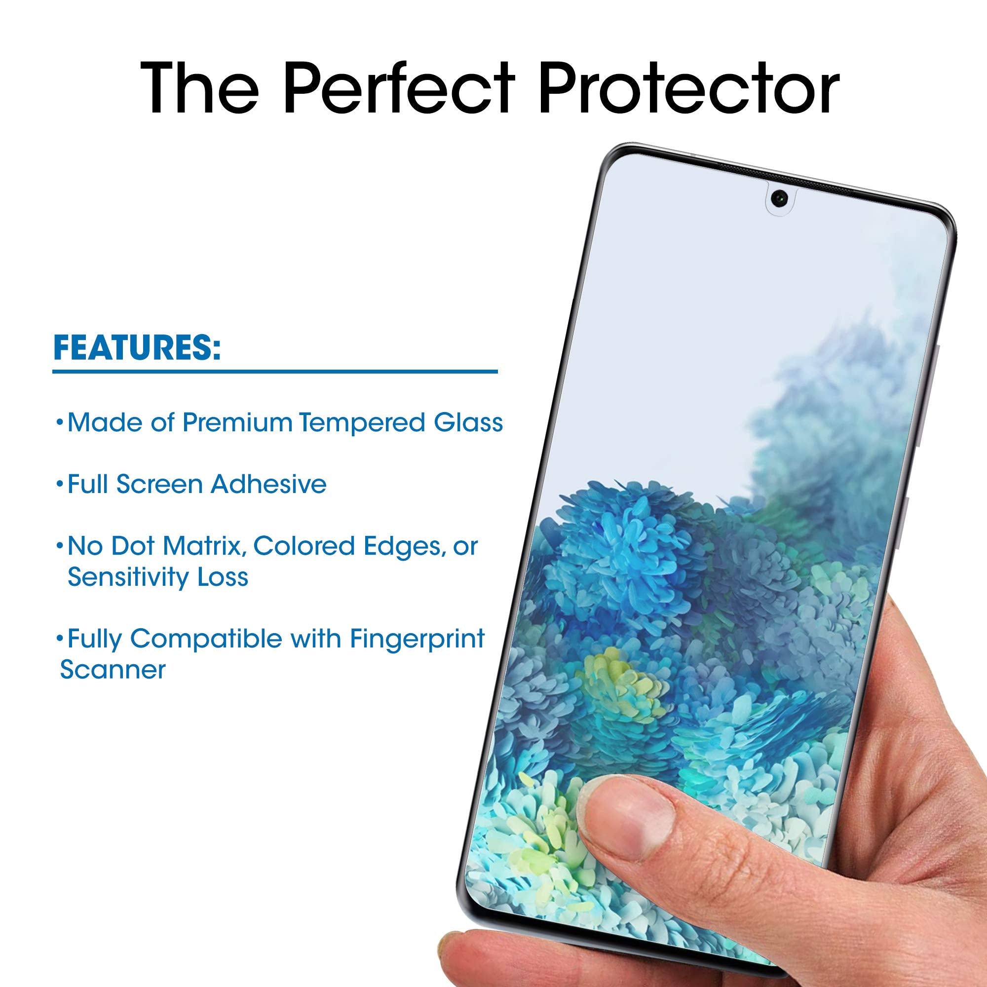 Amfilm Ultra Glass Screen Protector For Galaxy S20, (2 Pack) Uv Gel Application, Tempered Glass, Compatible With Ultrasonic Fing