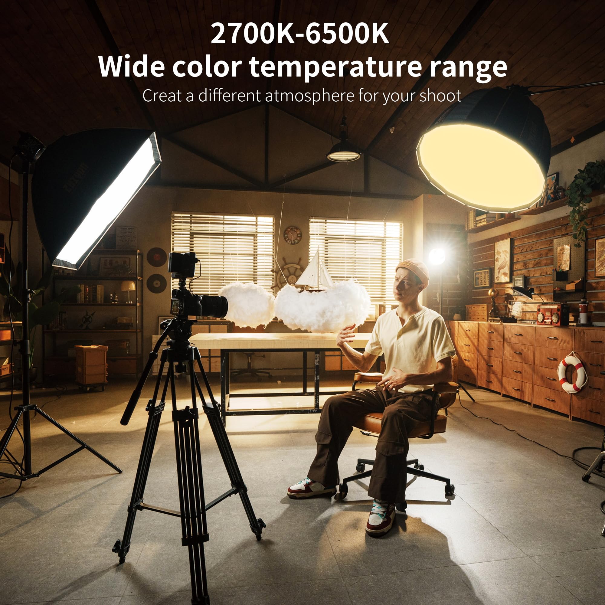 Zhiyun Molus B100 100W Cob Led Video Light 2700K 6500K Cri 96+ Tlci 96+ 20600 Lux/1M App Control 13 Scene Effects Bowens Mount S