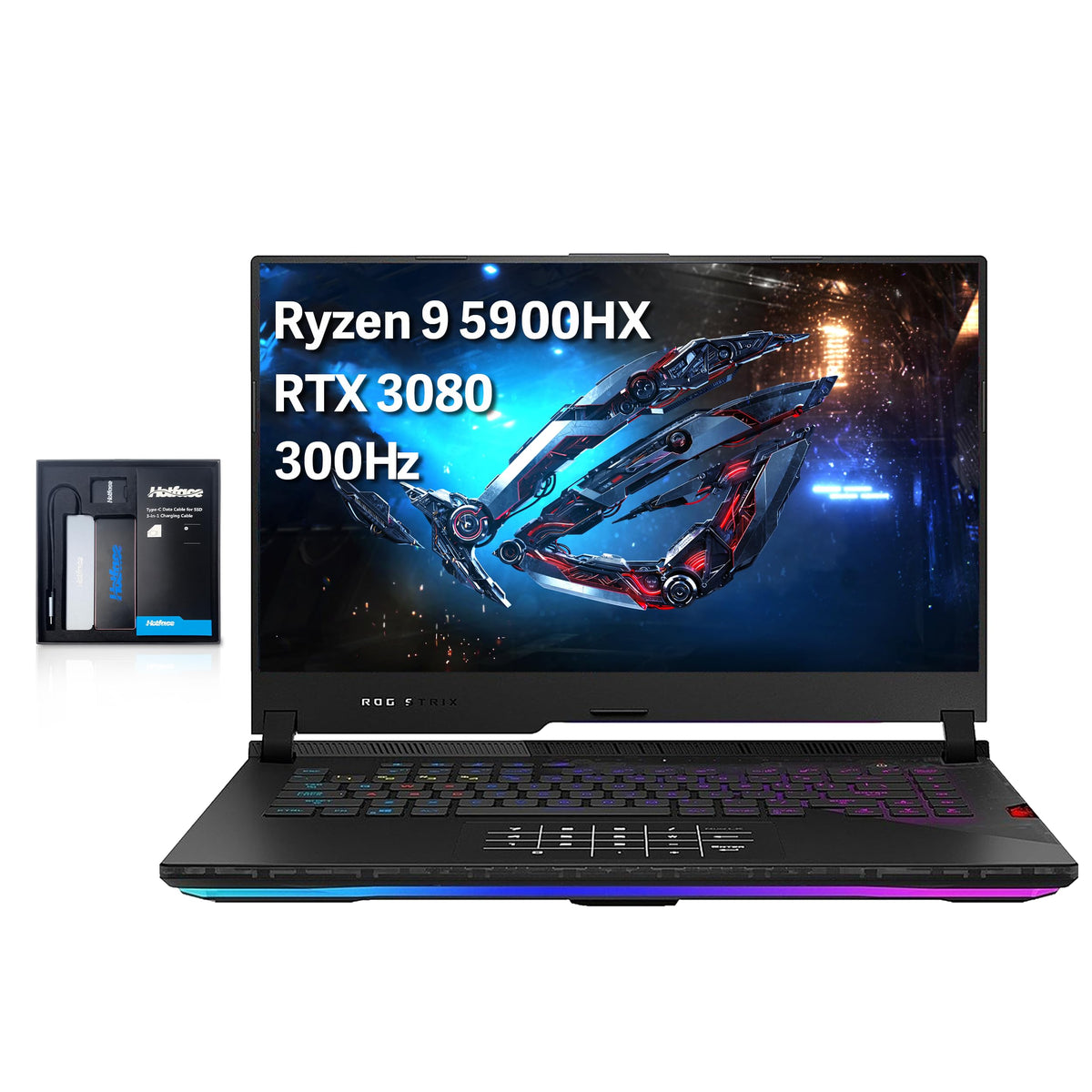 Asus Rog Strix Scar 15 Gaming Laptop, 15.6'' 300Hz Ips Fhd Display, Amd Ryzen 9 5900Hx, 64Gb Ddr4 Ram, 2Tb Ssd, Backlit Keyboard
