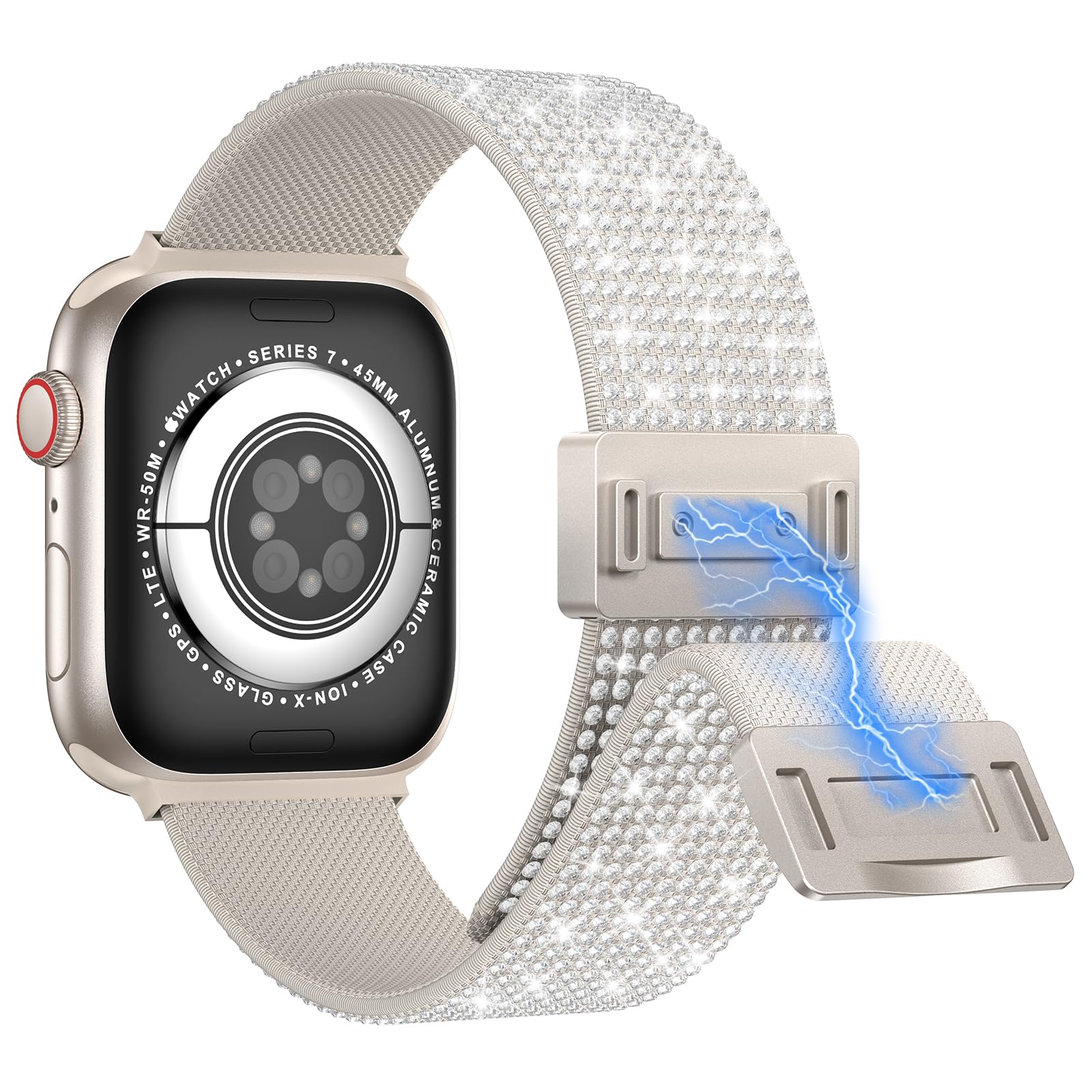 Letoid Stretchy Band Design For Apple Watch 38Mm 40Mm 41Mm 42Mm 44Mm 45Mm 49Mm, Magnetic Elastic Nylon Strap Women Replacement S