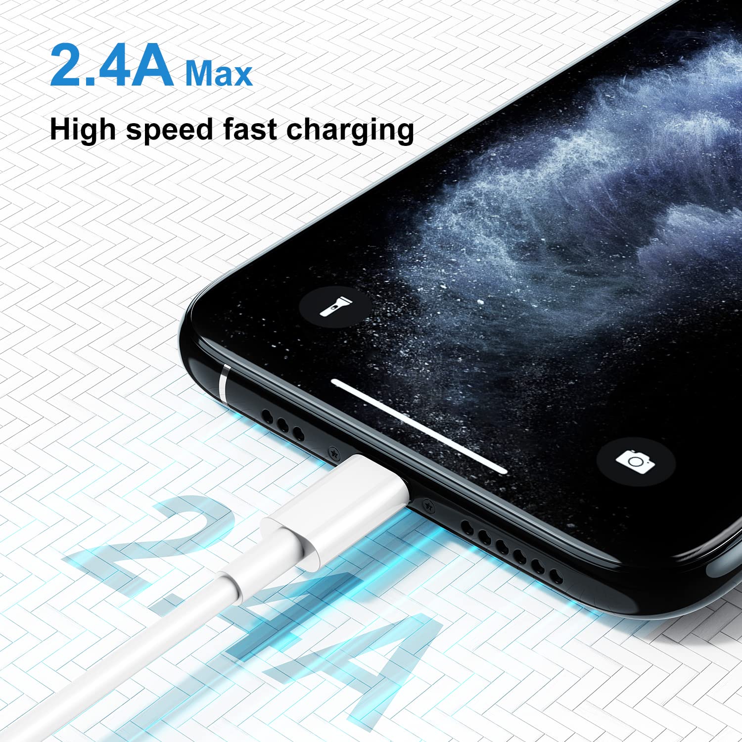 Qziiw [Apple Mfi Certified For Iphone Charger Cable 10 Ft, 3Pack Extra Long Usb To Lightning Cable 10 Feet,Apple Charging Power