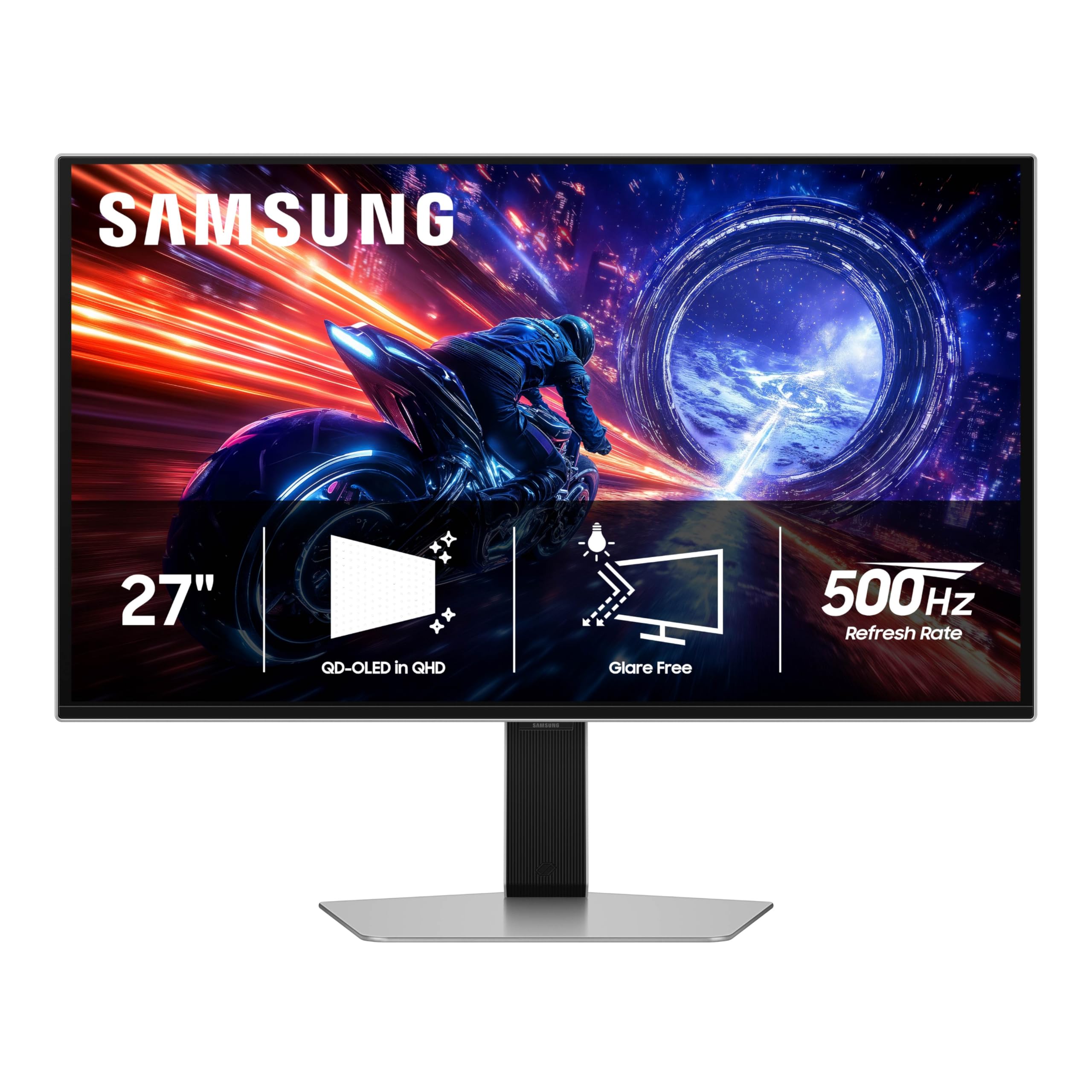 SAMSUNG 27    Odyssey OLED G6 G60SF QHD QD-OLED Gaming Monitor, 500Hz Refresh Rate, 0.03ms (GtG) Response Time, G-Sync Compatibl
