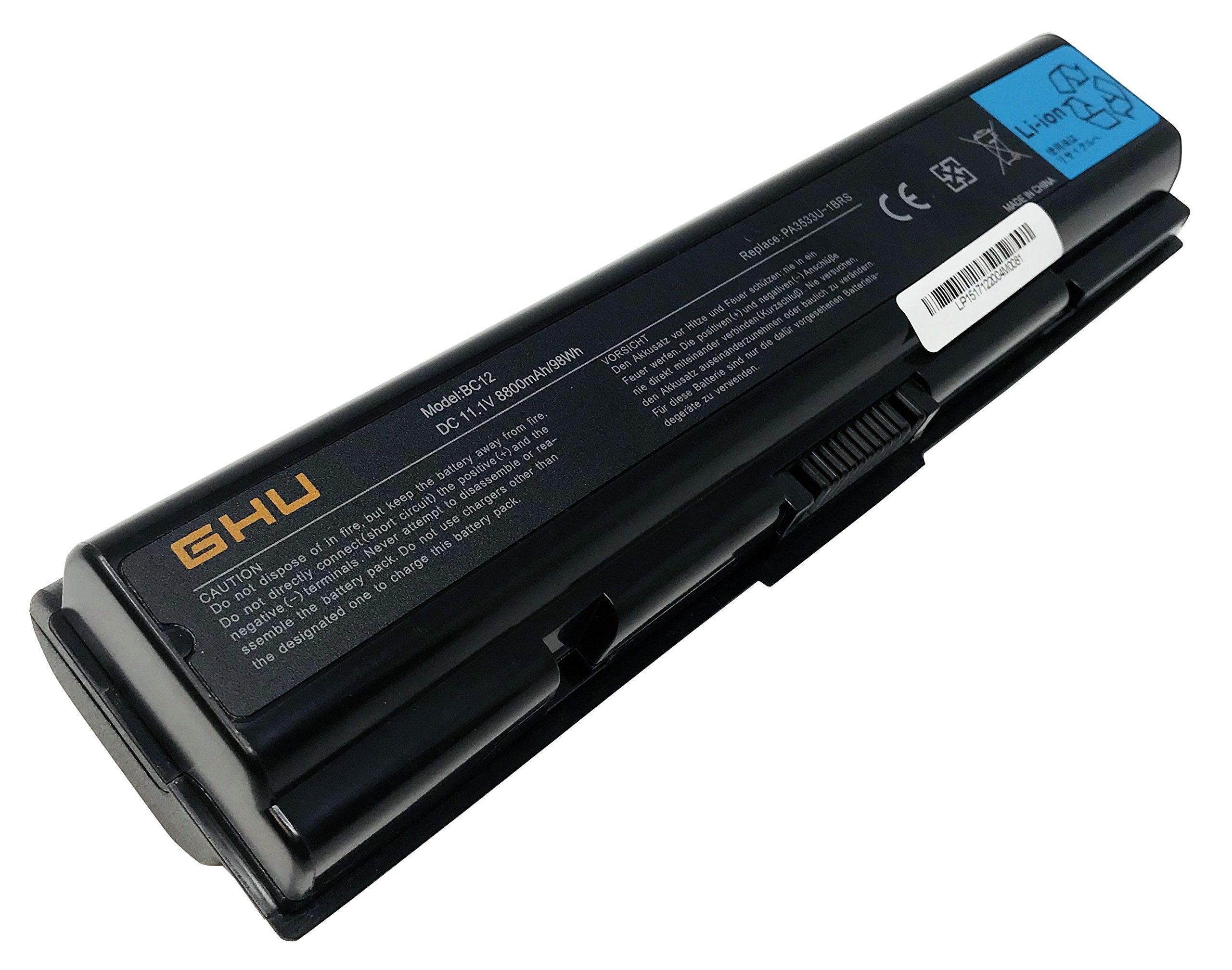 Ghu New Battery 98 Wh Pa3727U 1Brs Pa3535U 1Brs 12 Cell 8800 Mah Li Ion Replacement For Toshiba Satellite A200 A205 A210 A300 A3