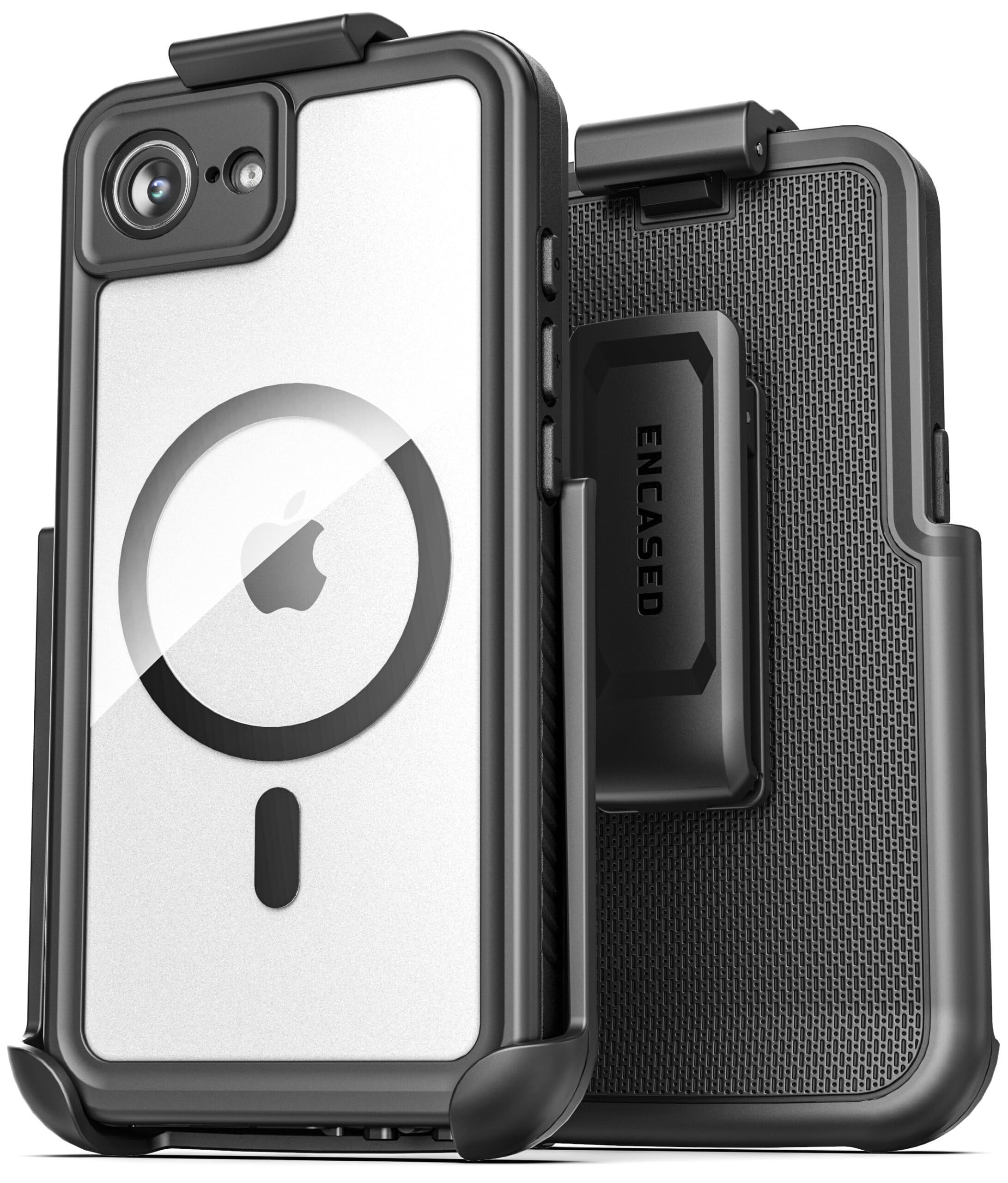 Encased Waterproof Belt Case for iPhone 16e / iPhone 17e (6.1) with Phone Holster Clip (Military Grade) Shockproof, Full Body Co