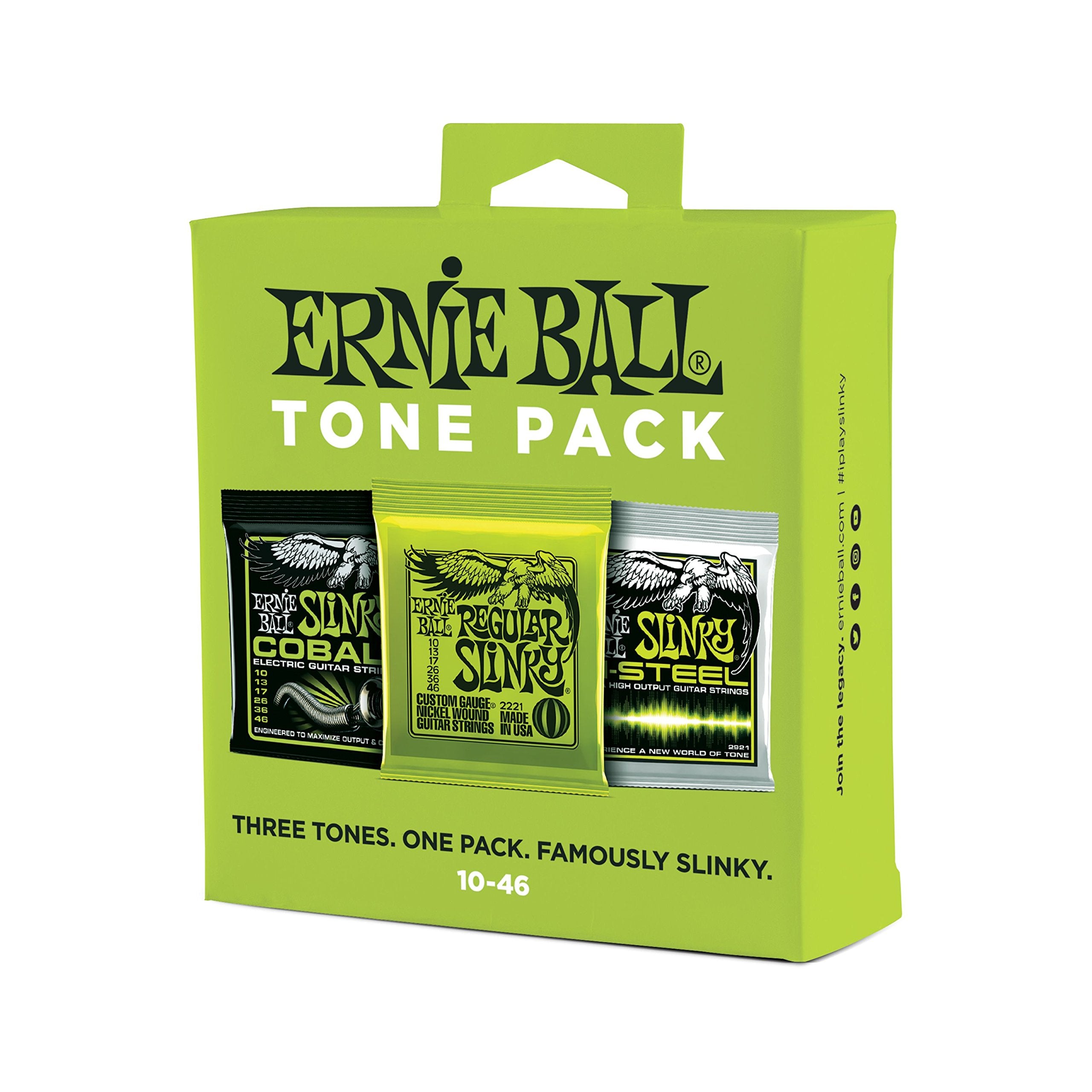 Ernie Ball Regular Slinky Electric Tone Pack Guitar Strings, 10 46 Gauge (P03331)