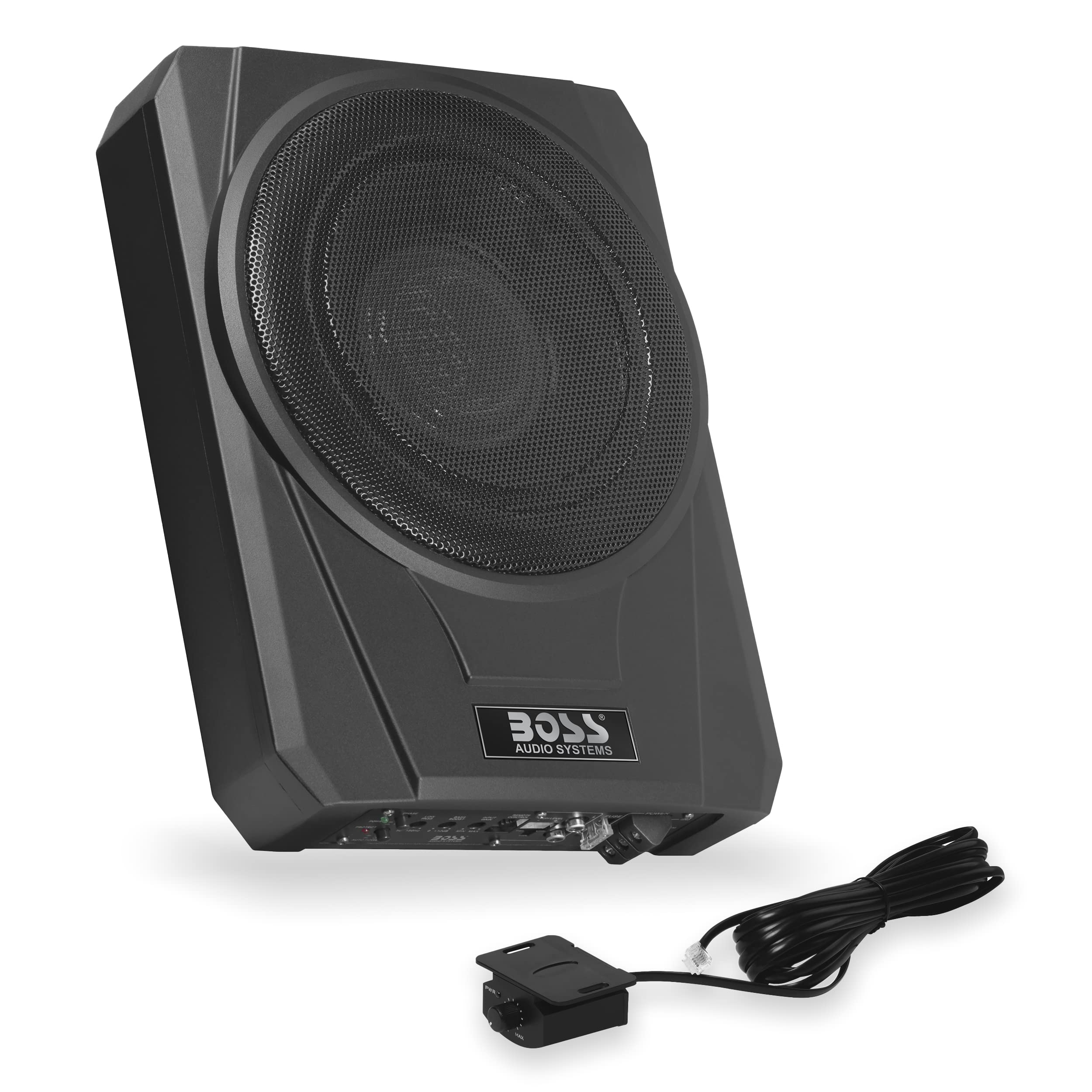 BOSS Audio Systems BASS10 Amplified Car Subwoofer  Low Profile, 10 Inch Subwoofer, Remote Subwoofer Control, for Vehicles Needi