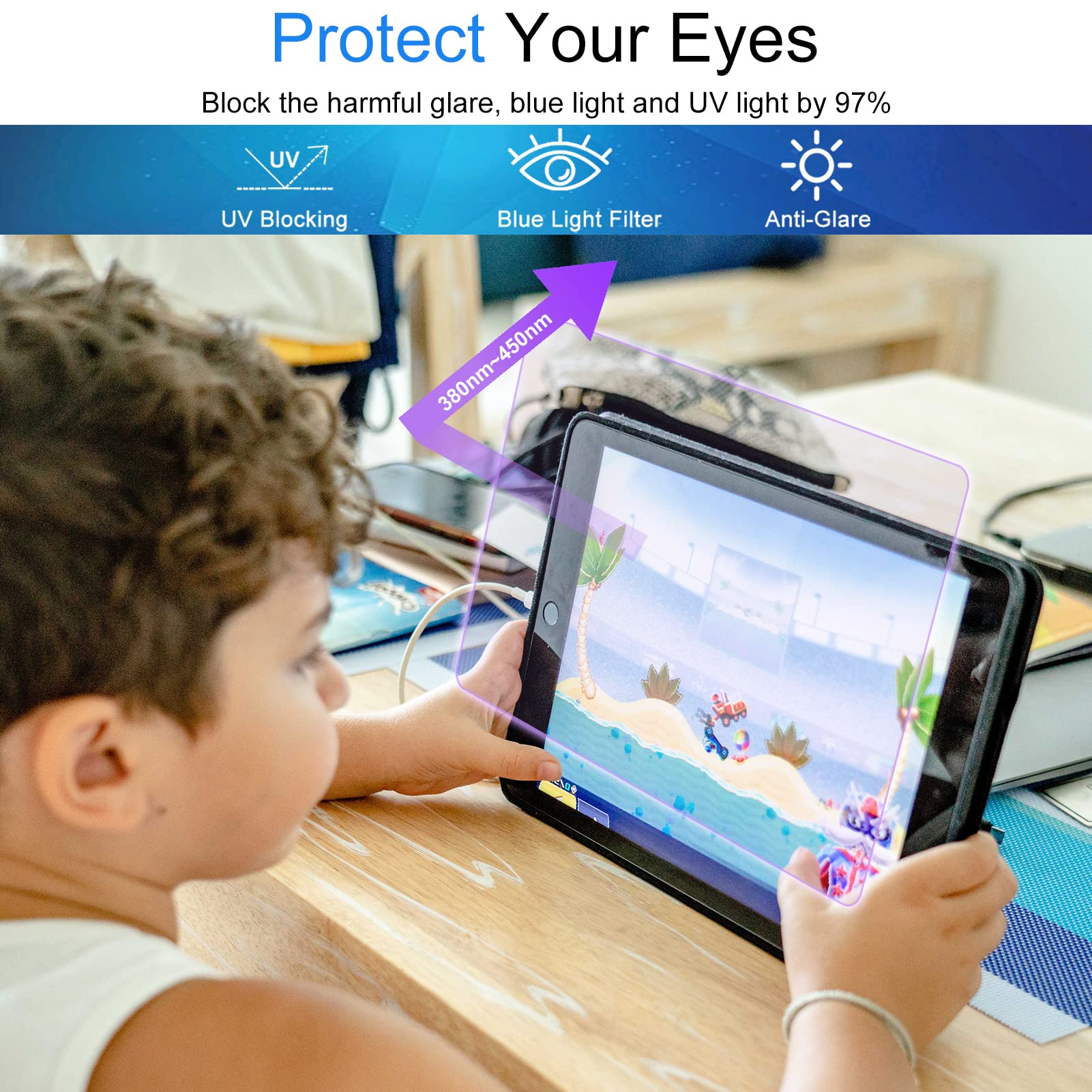 ?2 Pack? Ipad 10.2 Inch Tablet Blue Light Blocking Frosted Screen Protector (2021/2020/2019, 9Th Generation/8Th Generation/7Th G