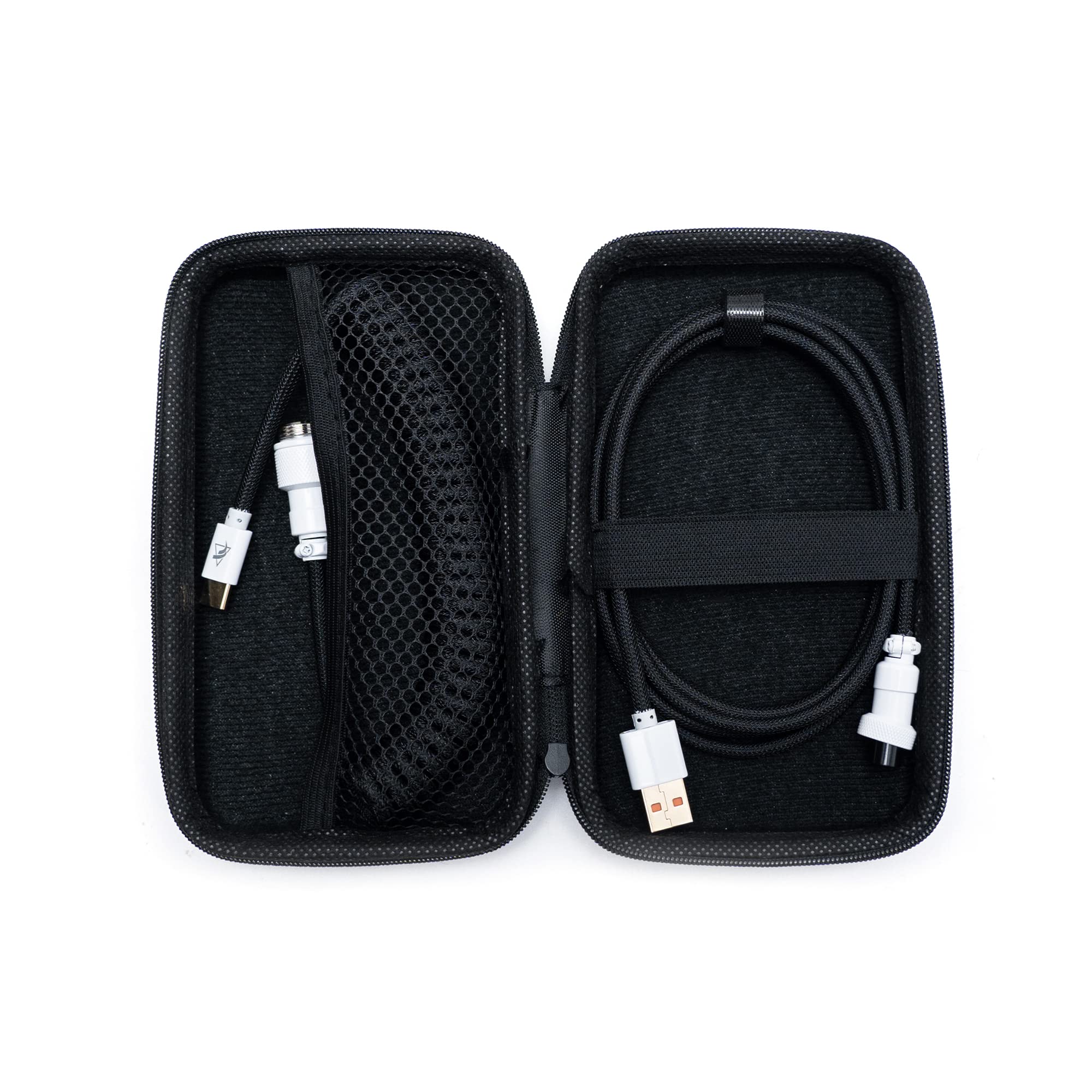 Formulamod Coiled Usb C Keyboard Cable For Mechanical Keyboard, Coiled Usb Aviator Cable For Keyboard, Pro Double Sleeved Cable