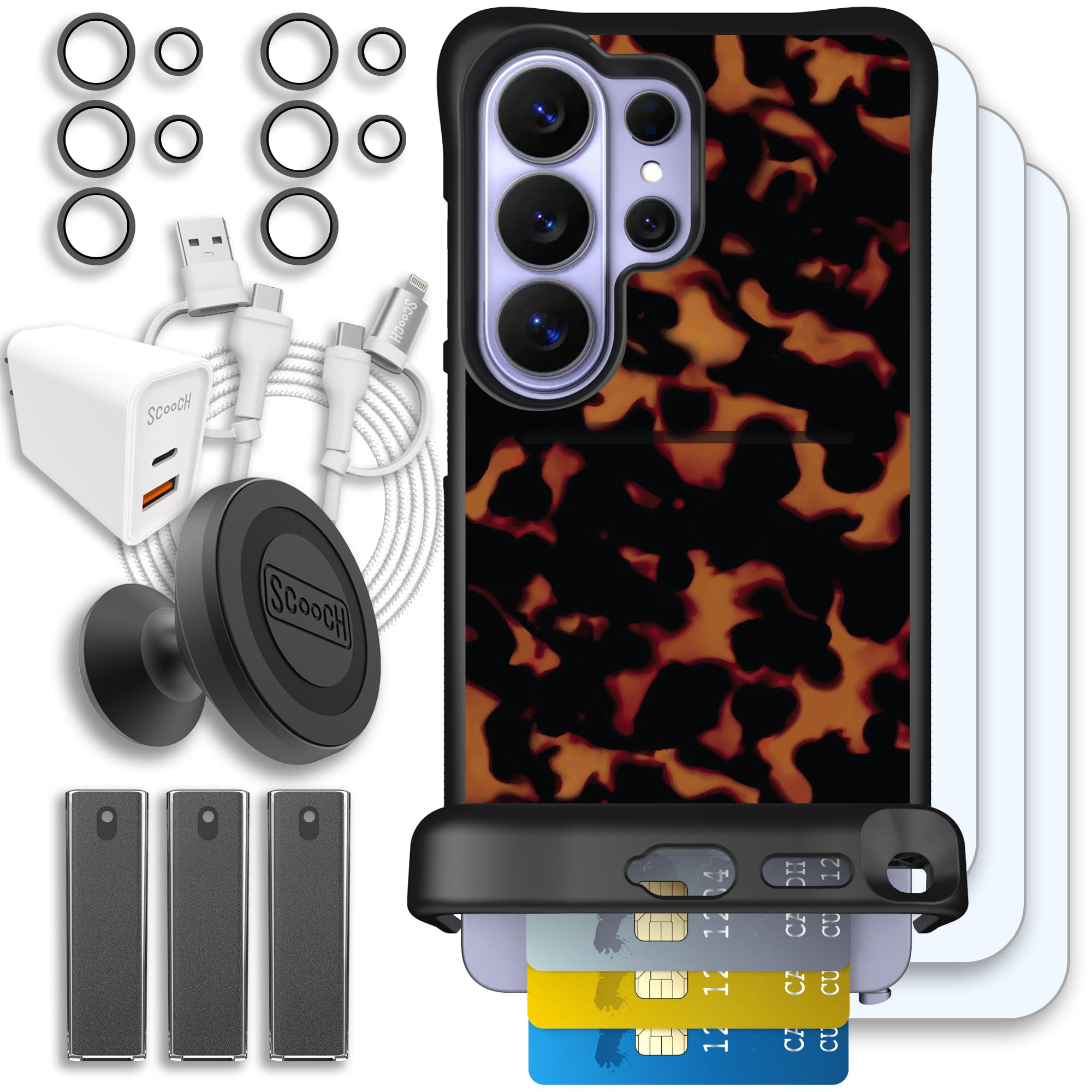 Scooch Wingmate for Samsung Galaxy S26 Ultra [Ultimate Bundle] with 3 Tempered Glass Screen Protectors, 2 Camera Lens Protectors