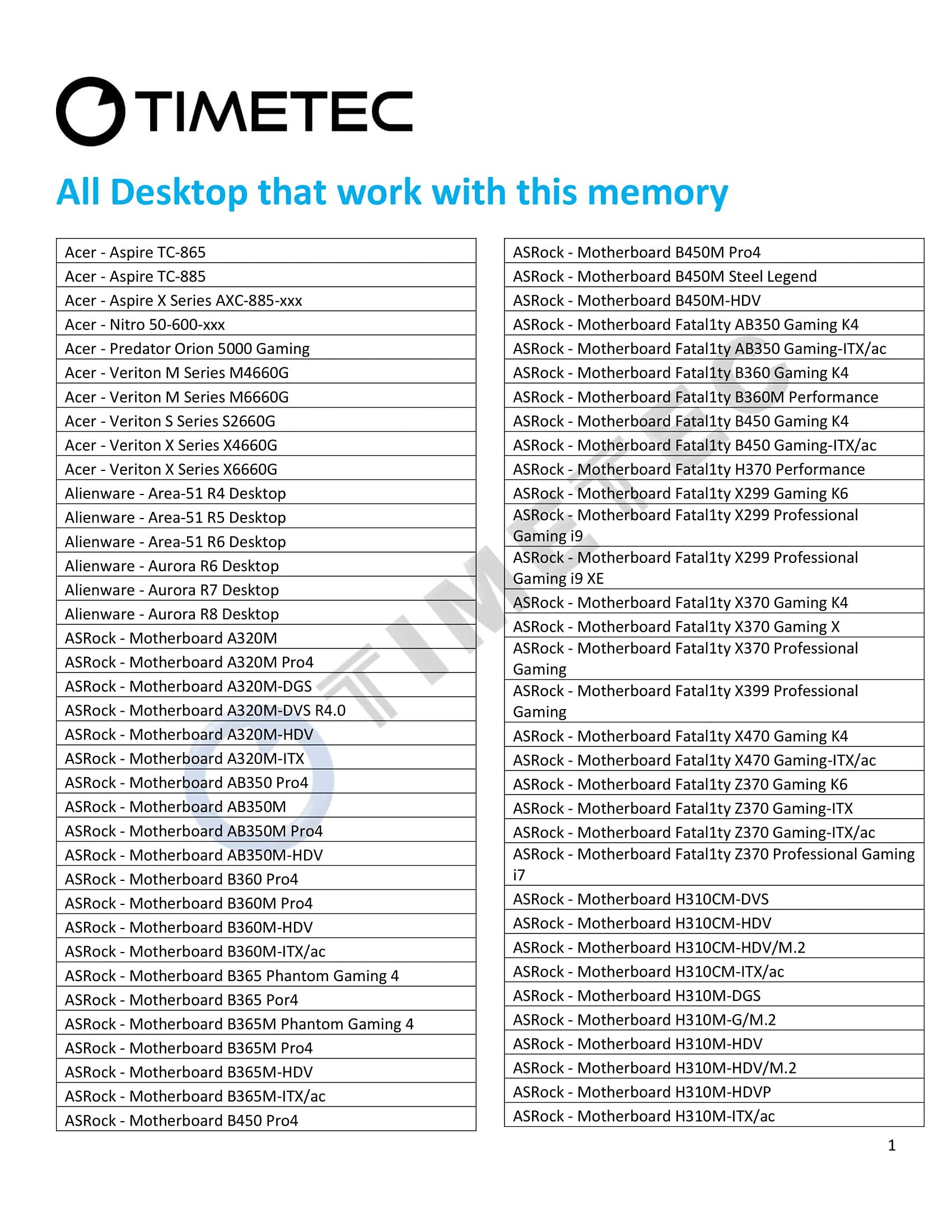 Timetec 16Gb Kit(2X8Gb) Ddr4 2666Mhz Pc4 21300 Unbuffered Non Ecc 1.2V Cl19 1Rx8 Single Rank 288 Pin Udimm Desktop Pc Computer M
