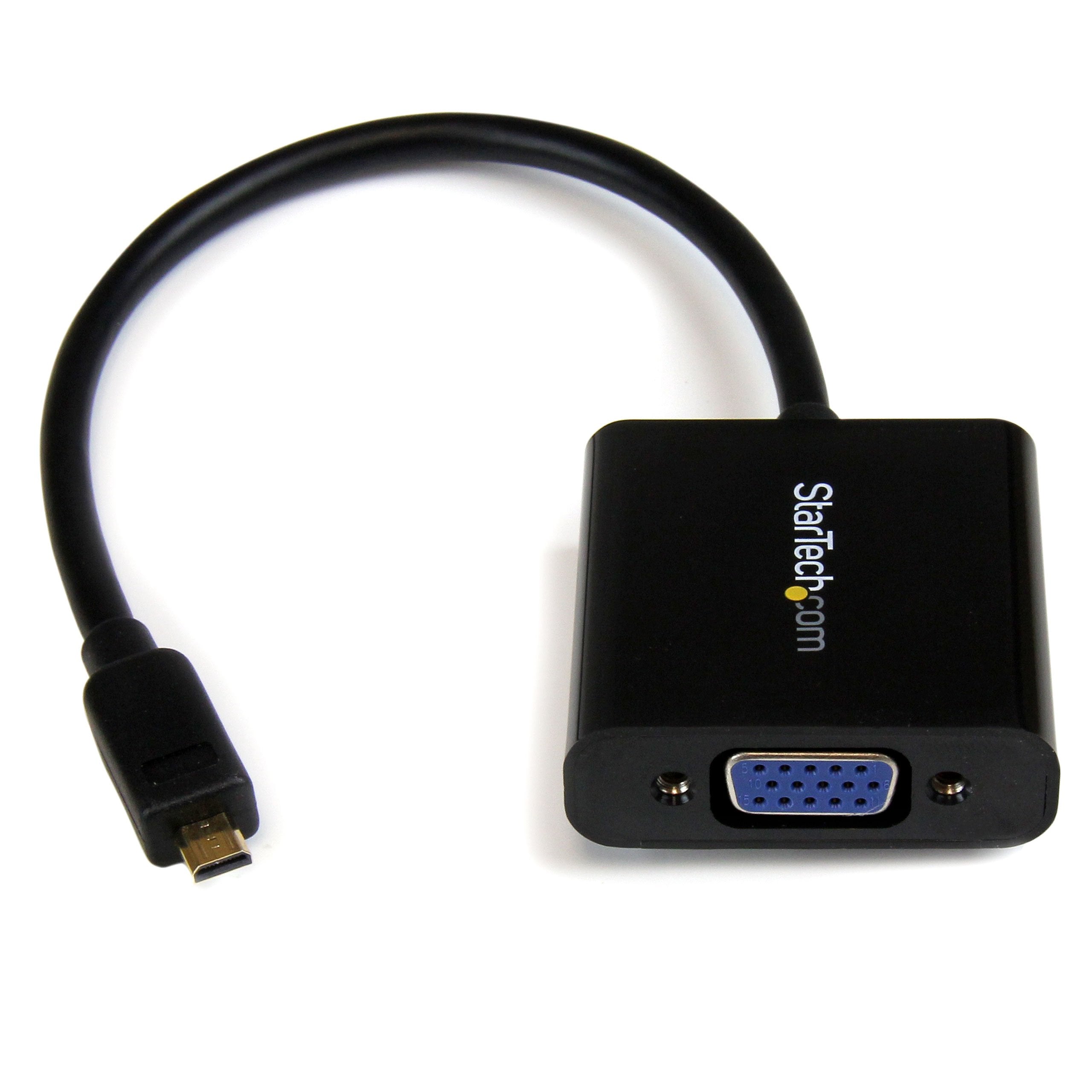 StarTech.com Micro HDMI to VGA Adapter Converter for Smartphones / Ultrabook / Tablet - 1920x1080 - Micro HDMI Male to VGA Femal